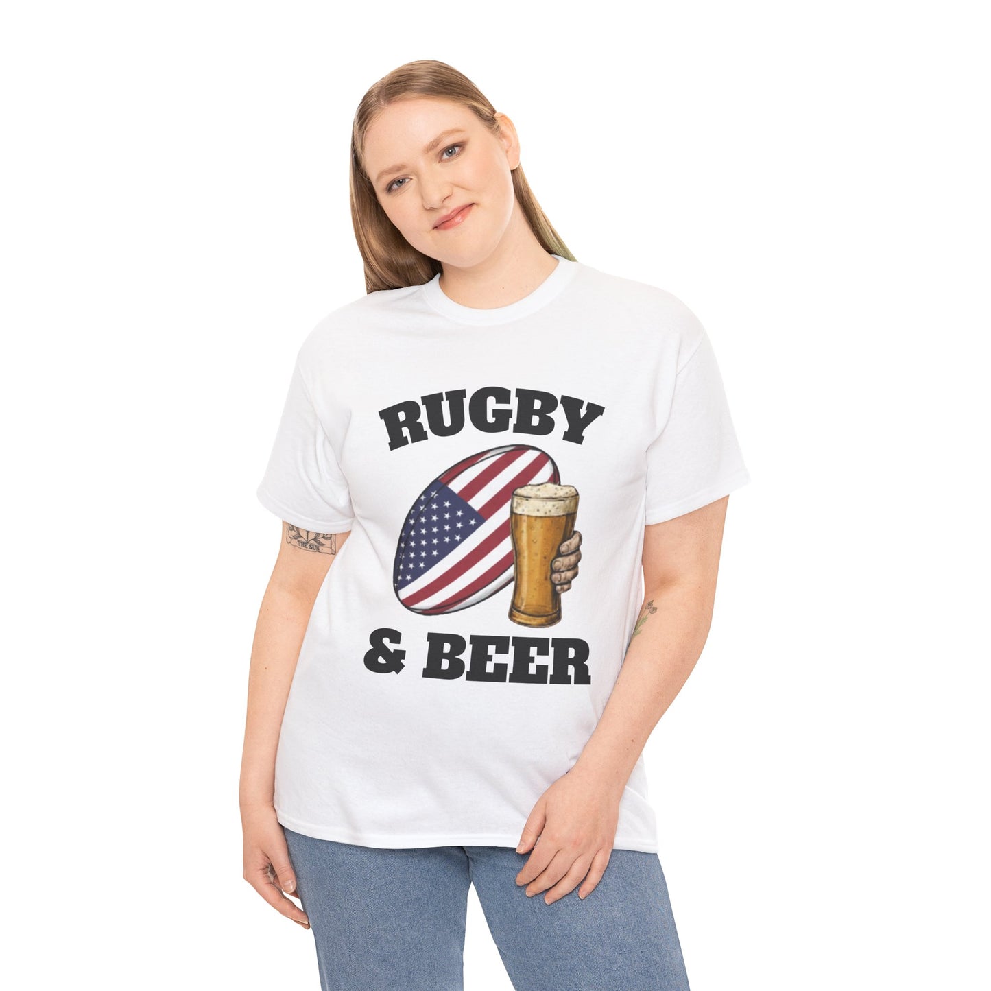 Rugby & Beer USA T-Shirt – American Rugby Fans Match Day Tee
