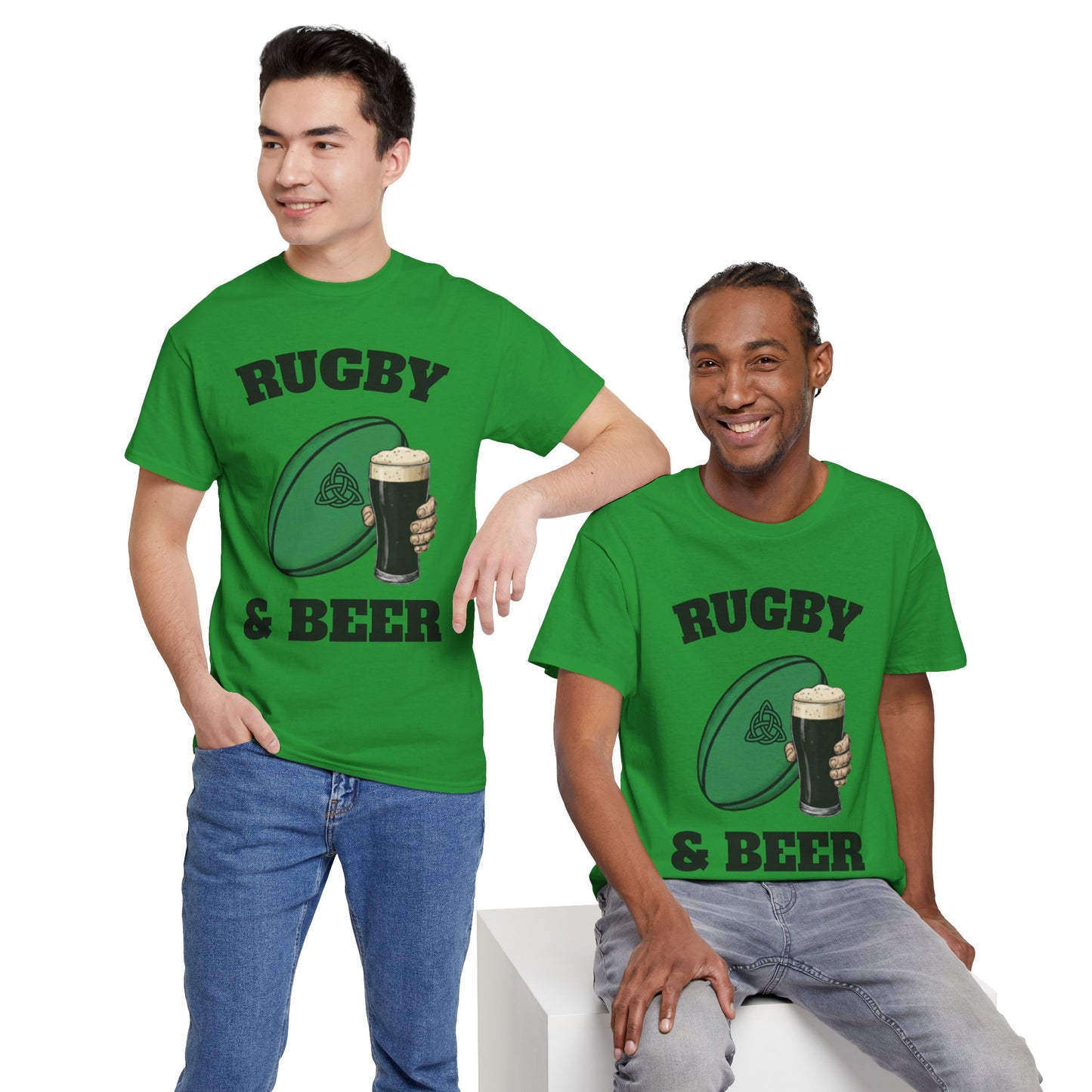 Irish Rugby & Beer T-Shirt – Perfect for Match Days, Gifts & Lads Trips