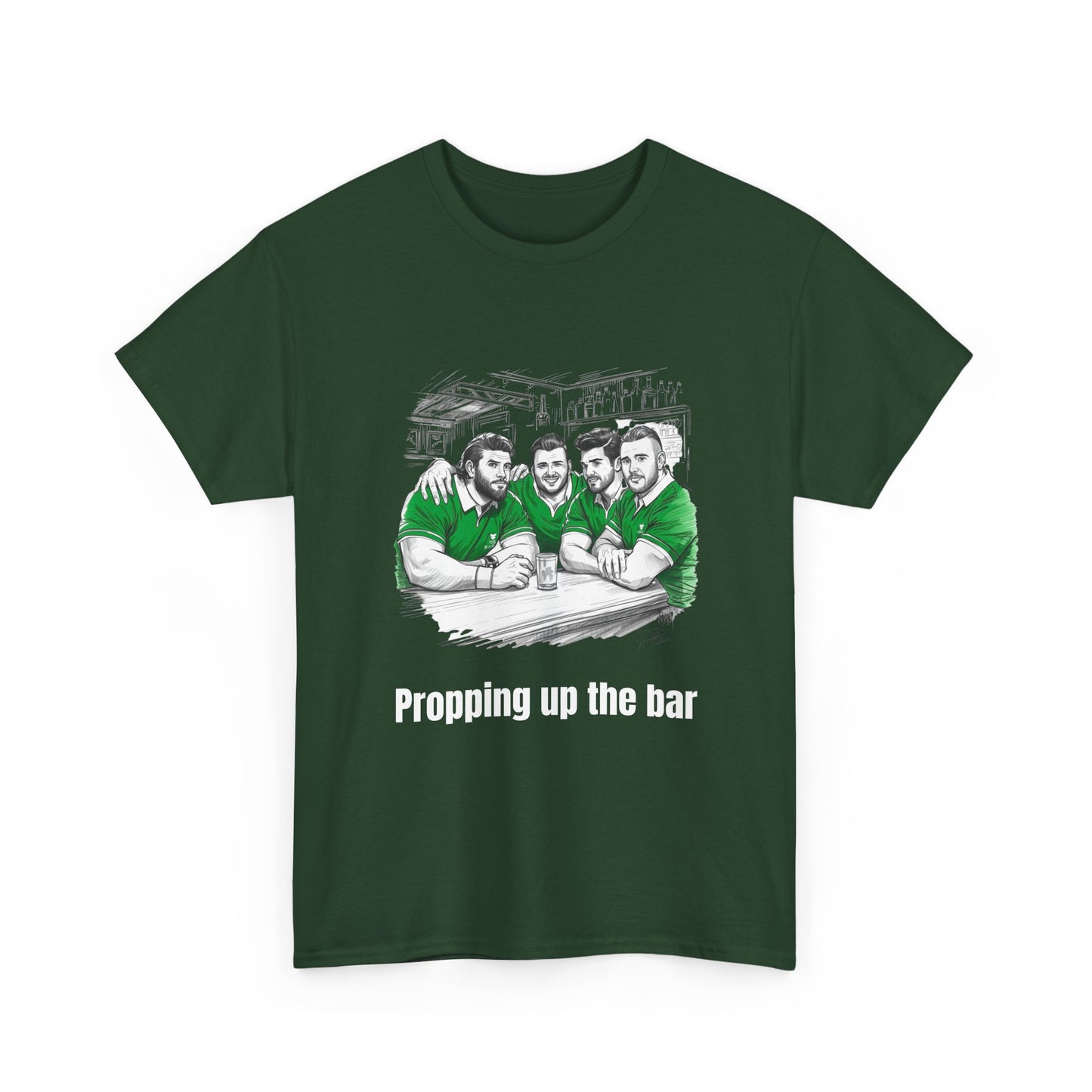 Propping Up The Bar – Divertente maglietta da rugby irlandese per tifosi e regali