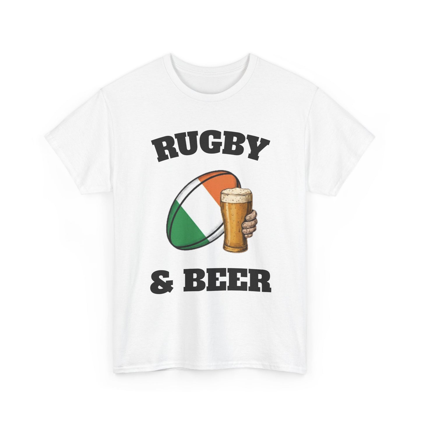 Irish Rugby & Beer T-Shirt – Perfect for Match Days, Gifts & Lads Trips