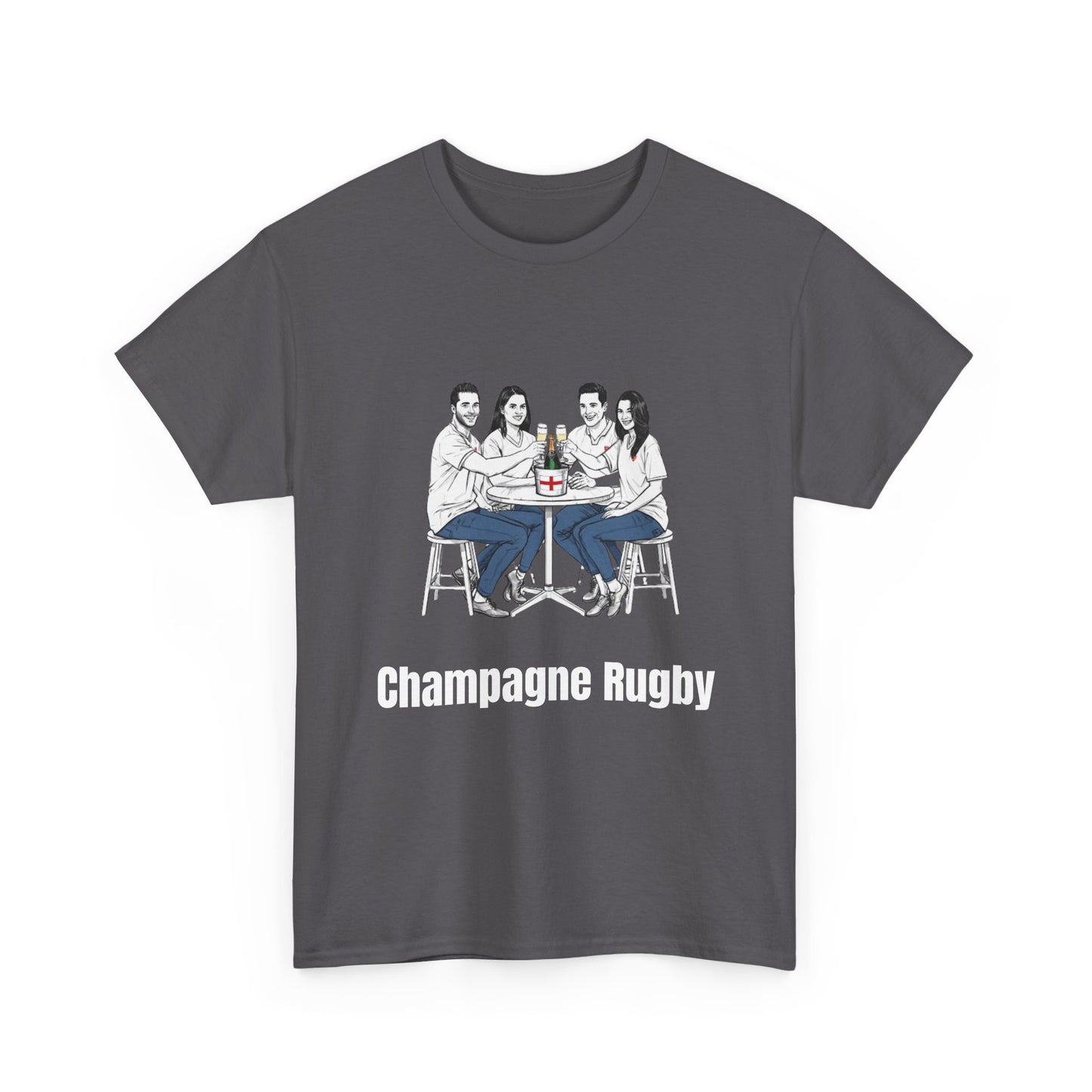 Champagne Rugby T-Shirt - Six Nations English Fan Gift
