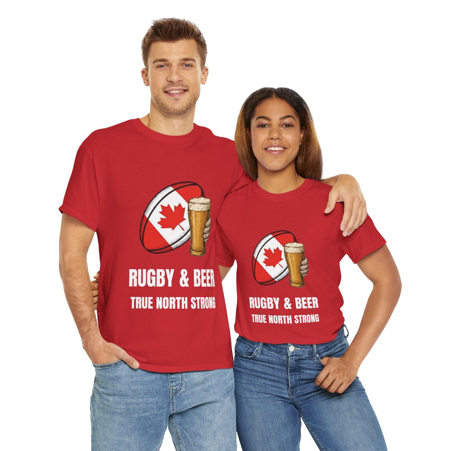 T-shirt Canada Rugby & Beer - T-shirt de supporter True North Strong | Vêtements pour le jour du match