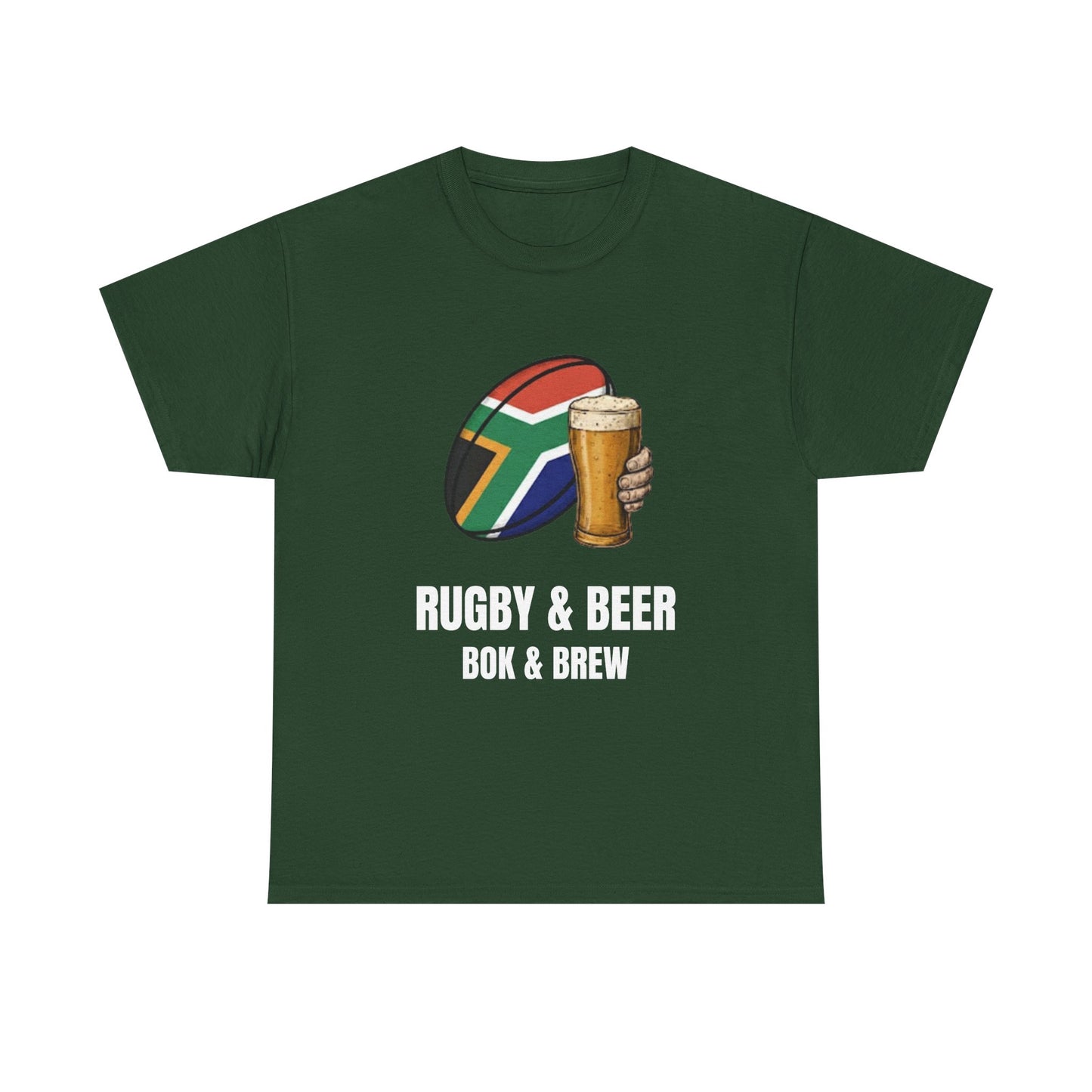 Rugby & Beer ¨Bok & Brew¨ T-Shirt - South African Rugby Fan Matchday Gift