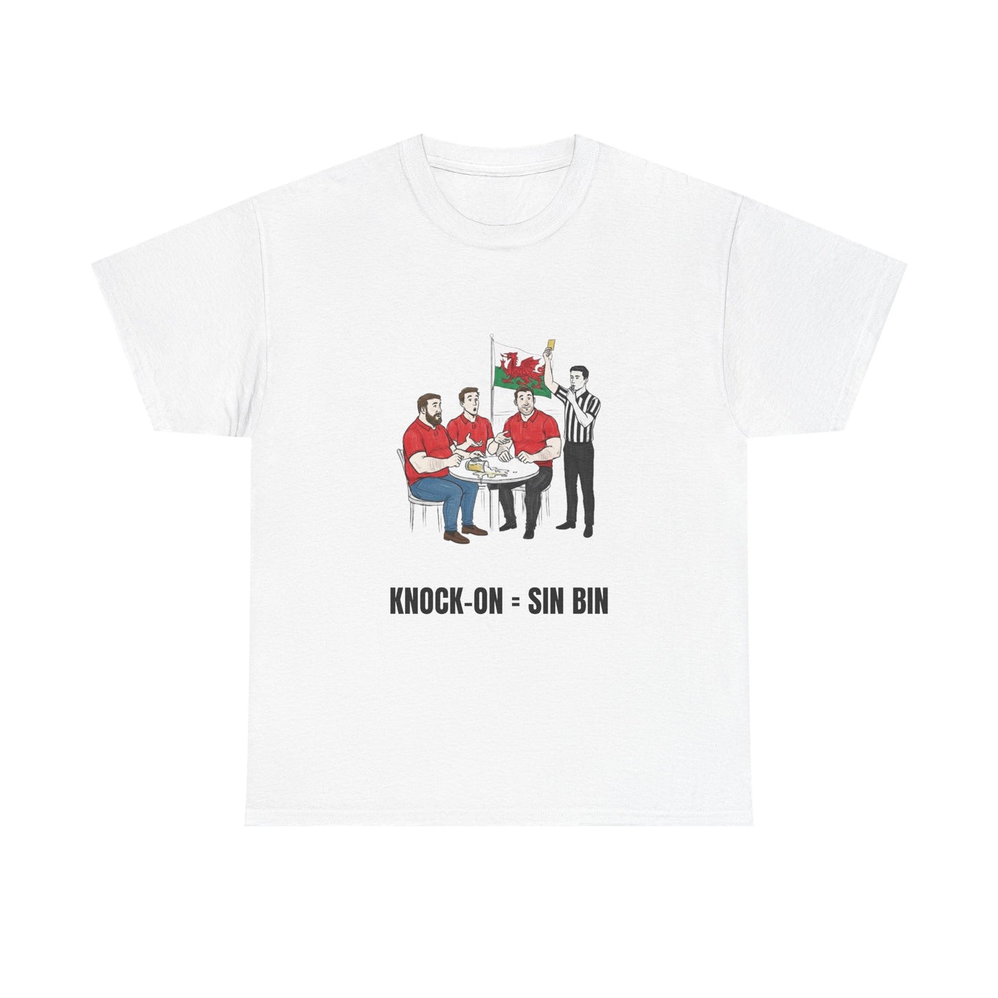 T-shirt rugby gallois et bière – Carton jaune renversé | T-shirt humoristique pour supporters de rugby