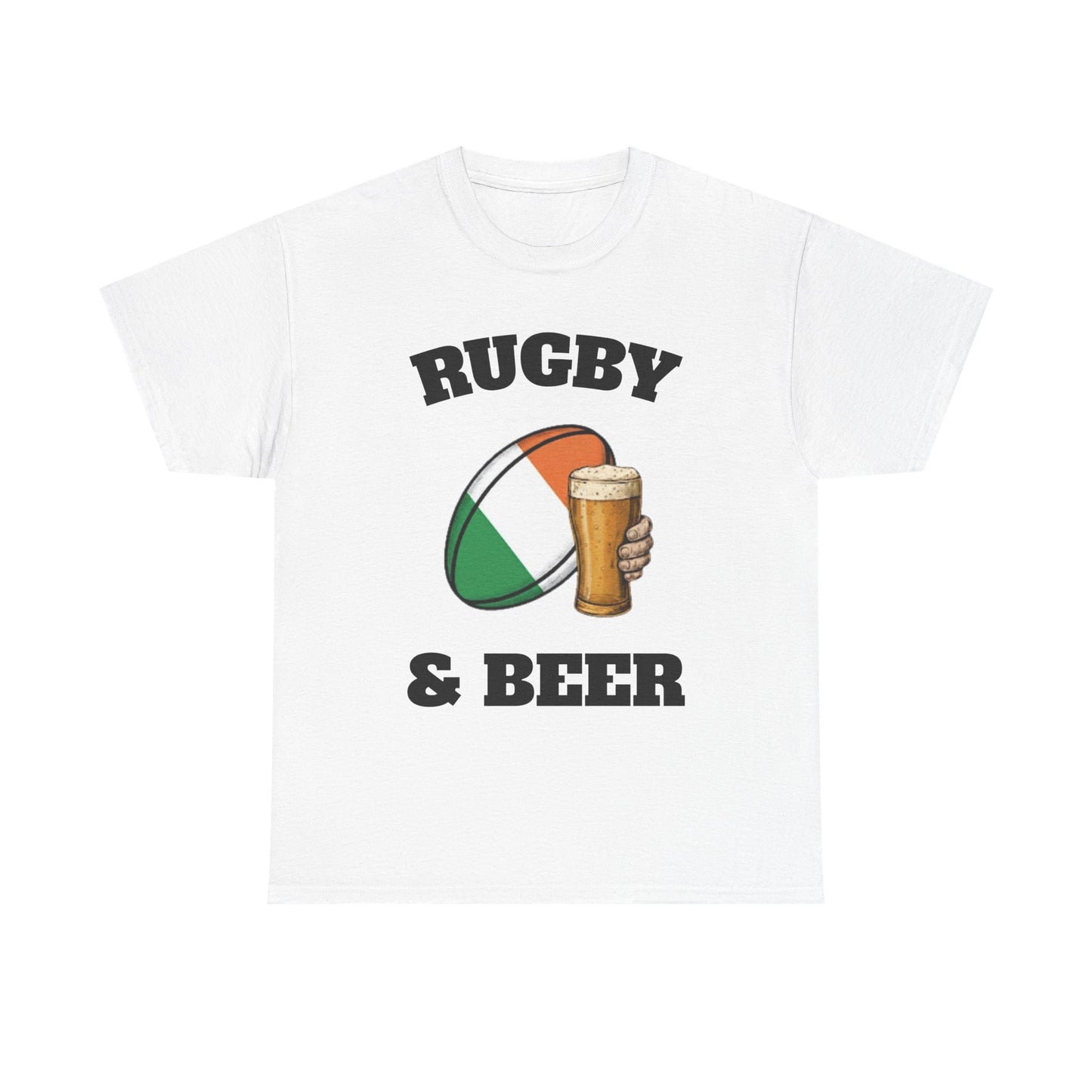 Irish Rugby & Beer T-Shirt – Perfect for Match Days, Gifts & Lads Trips