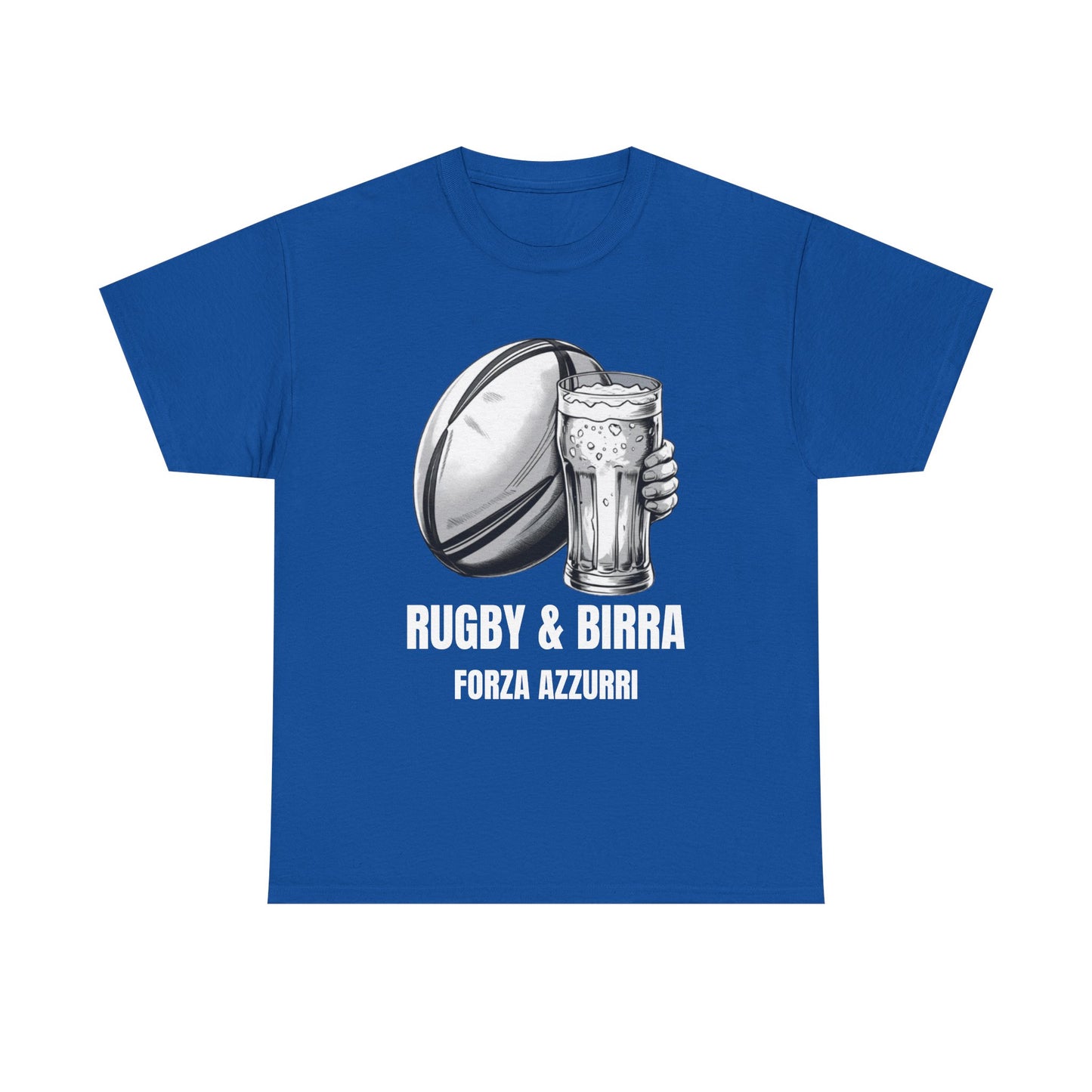 Rugby & Beer “Forza Azzurri” T-Shirt – Italy Rugby Fan Matchday Gift
