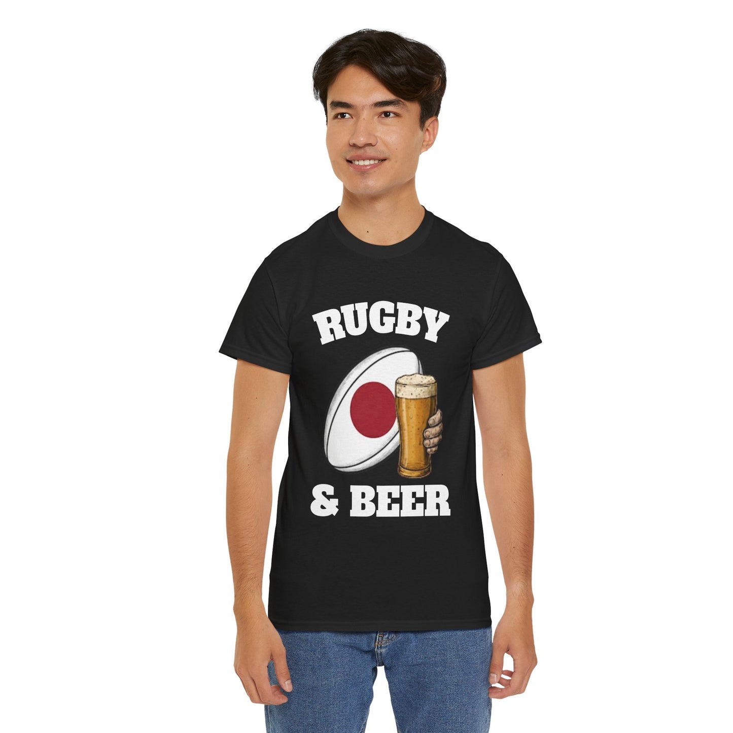 Japan Rugby & Beer T-Shirt – Brave Blossoms Match-Day Fan Tee
