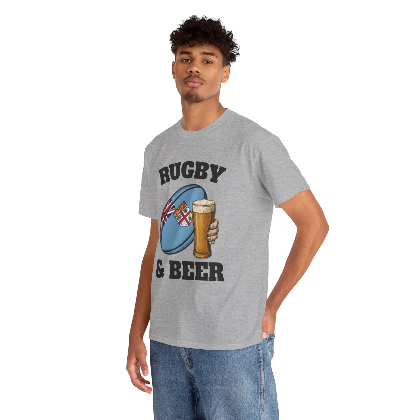 Rugby & Beer Fiji T-Shirt – Flying Fijians Rugby Fan Tee