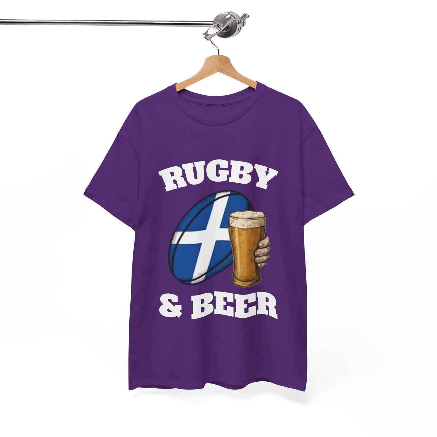 Scotland Rugby & Beer T-Shirt – Perfect for Match Days, Gifts & Lads Trips