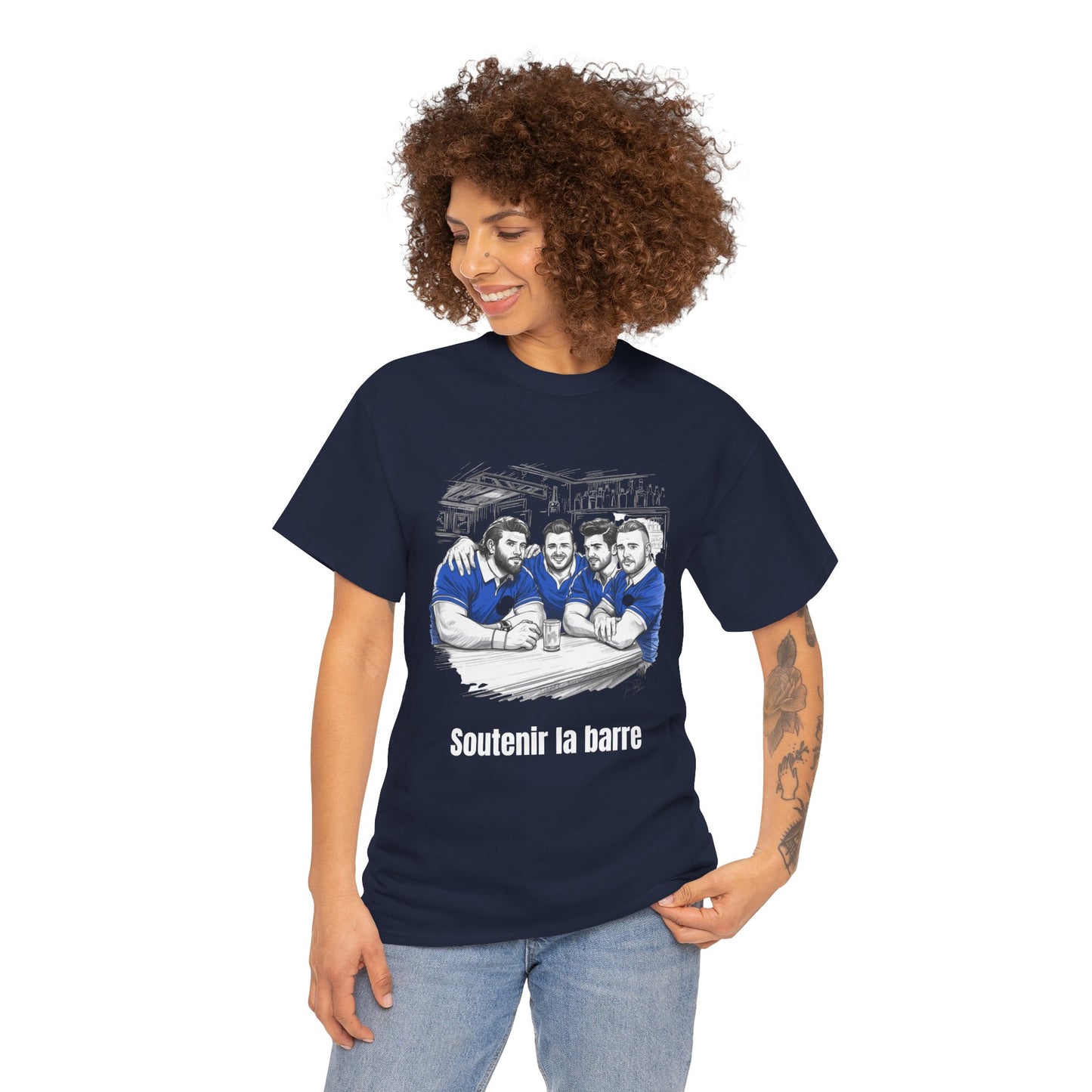 Soutenir la barre – T-shirt humoristique de rugby français pour les fans et cadeaux
