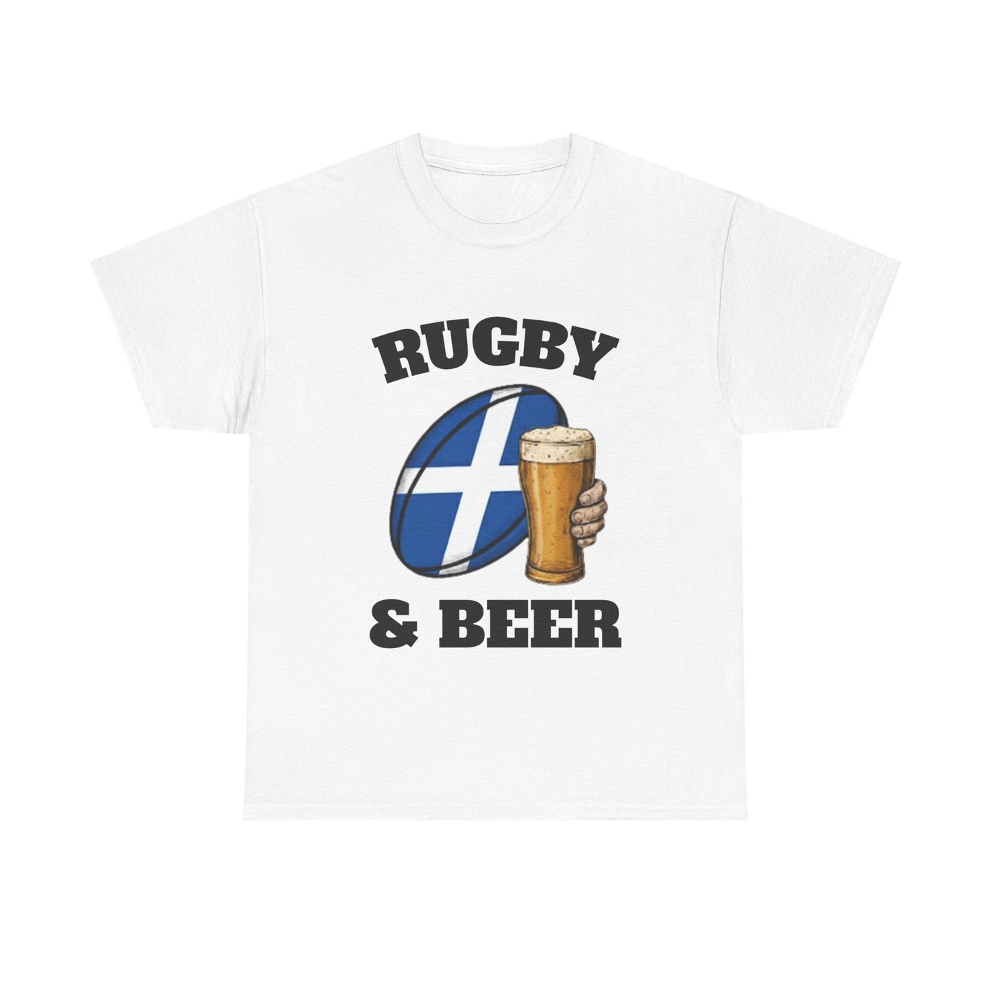 Scotland Rugby & Beer T-Shirt – Perfect for Match Days, Gifts & Lads Trips