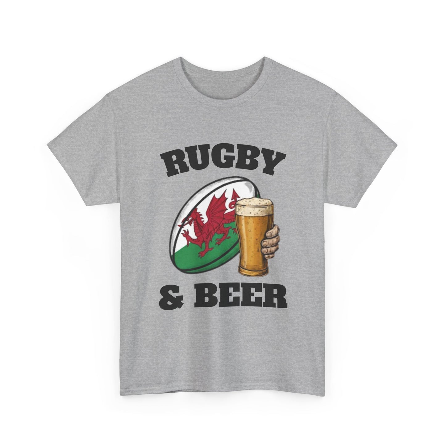 Wales Rugby & Beer T-Shirt – Perfect for Match Days, Gifts & Lads Trips