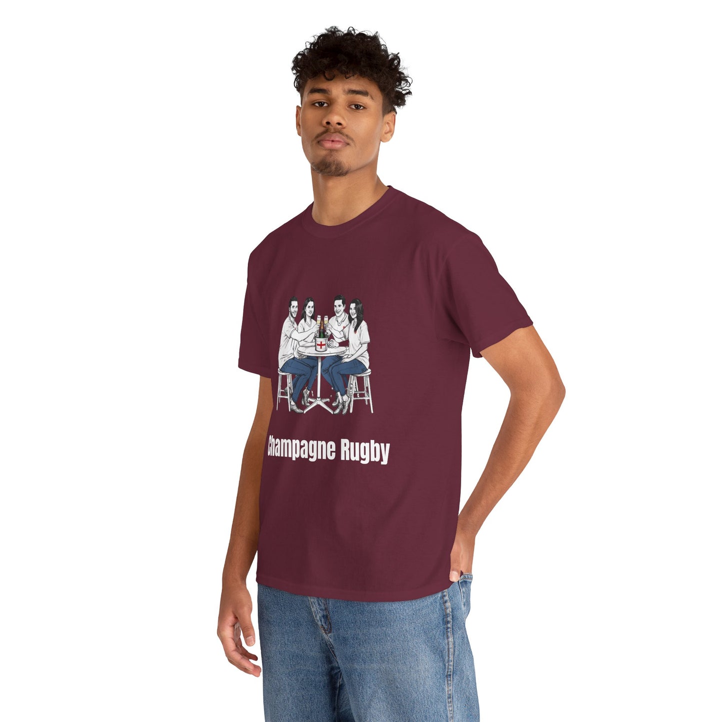 T-shirt de rugby champagne - Cadeau pour les supporters anglais du Tournoi des Six Nations