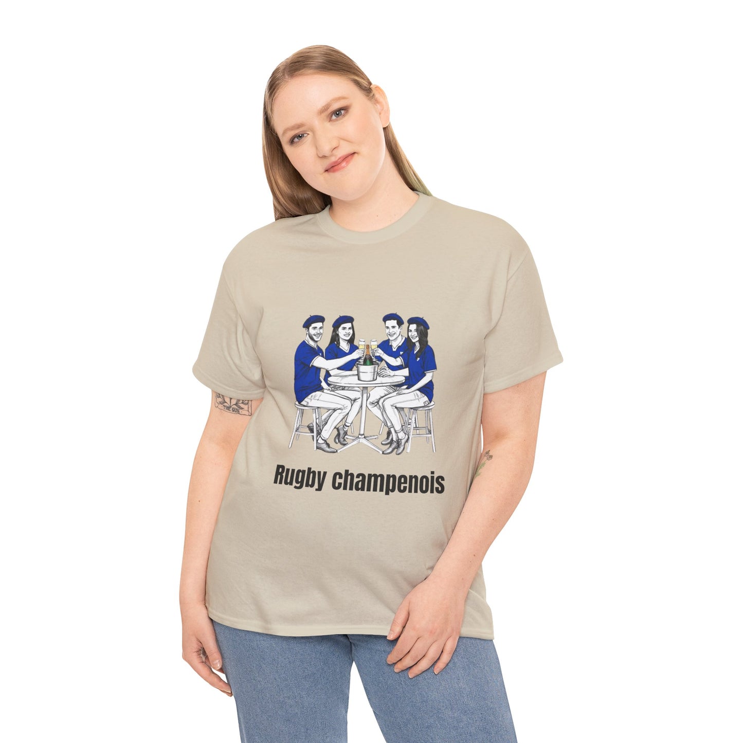 Champagne Rugby T-shirt - French Rubgy Fan Gift
