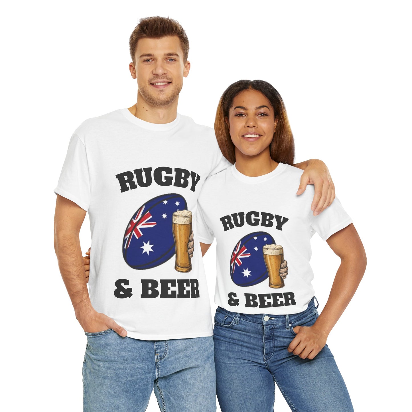 T-shirt Rugby & Beer Australia – T-shirt pour les fans de rugby des Wallabies