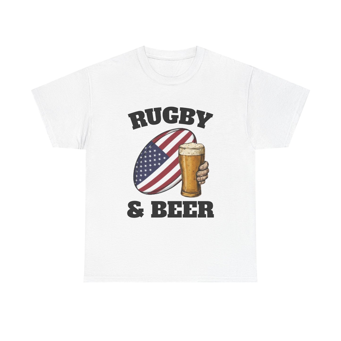 Rugby & Beer USA T-Shirt – American Rugby Fans Match Day Tee