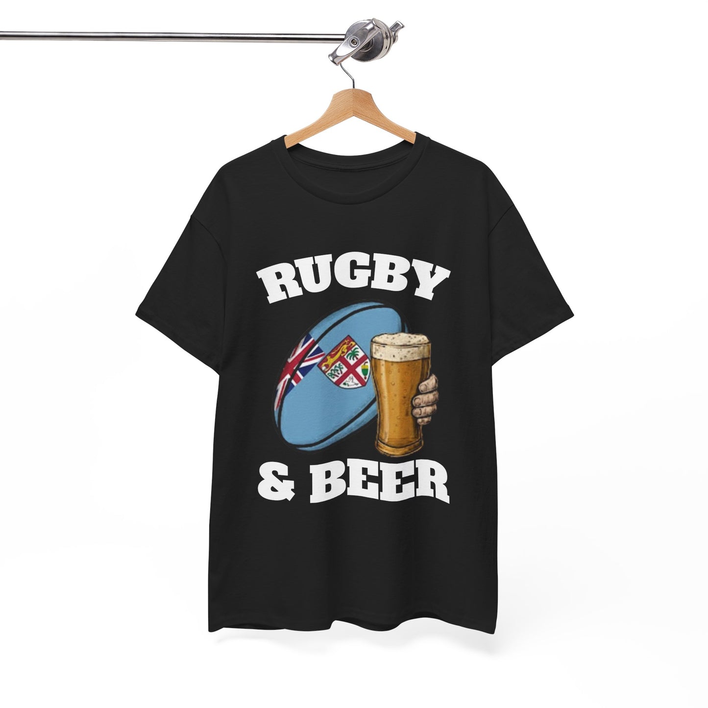 Rugby & Beer Fiji T-Shirt – Flying Fijians Rugby Fan Tee