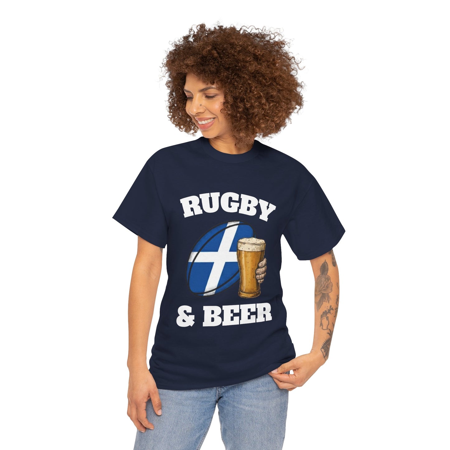 Scotland Rugby & Beer T-Shirt – Perfect for Match Days, Gifts & Lads Trips