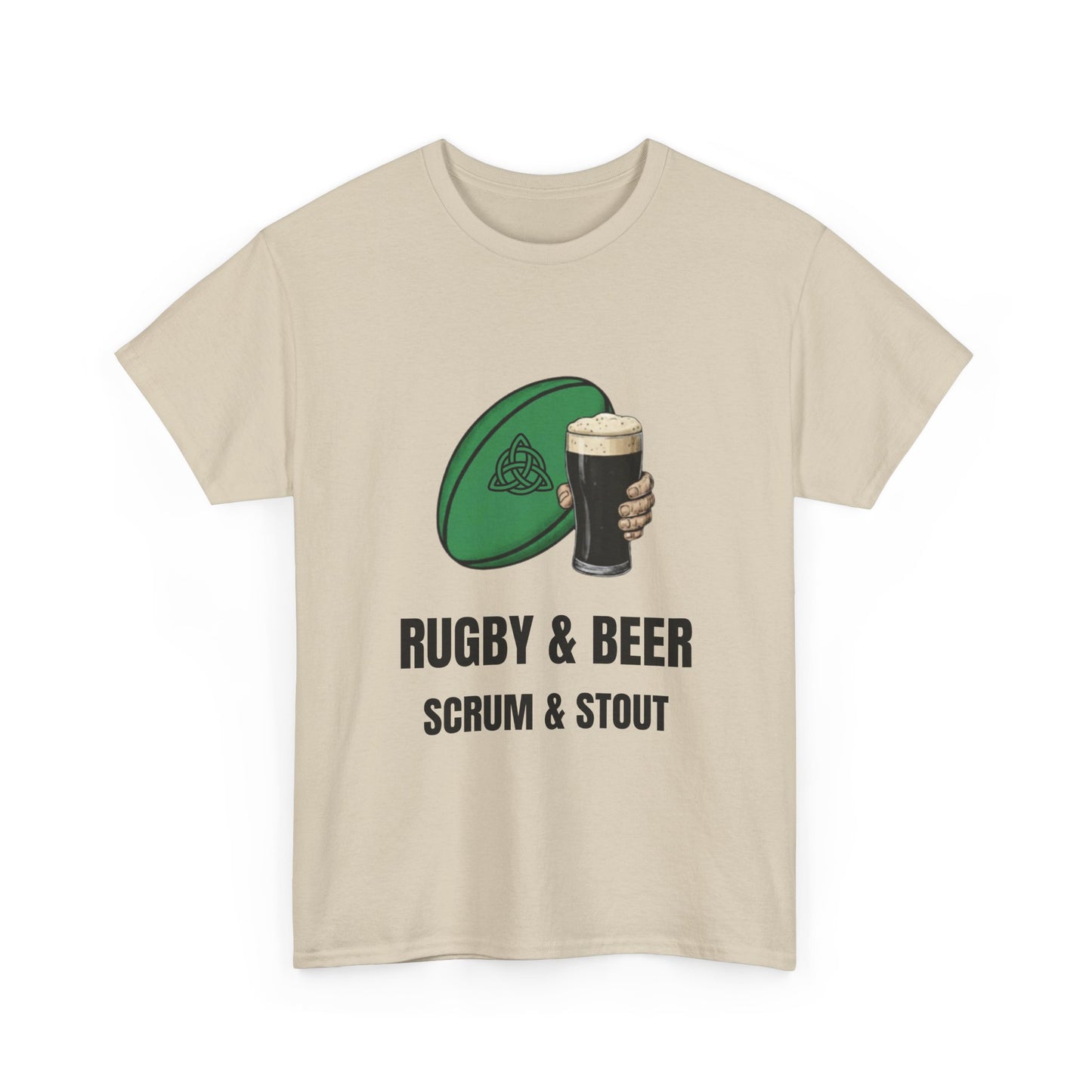 Ireland Rugby & Beer T-Shirt - Scrum & Stout Fan Tee | Match Day Gift