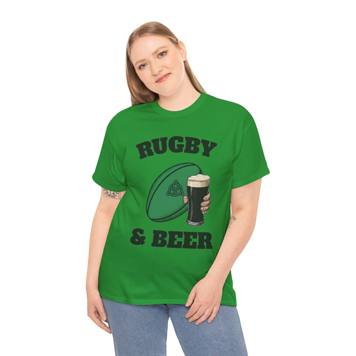 Irish Rugby & Beer T-Shirt – Perfect for Match Days, Gifts & Lads Trips