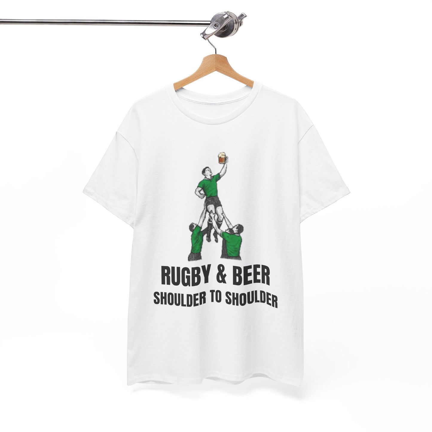 Shoulder to Shoulder Irish Rugby T-Shirt | Rugby & Beer Fan Tee