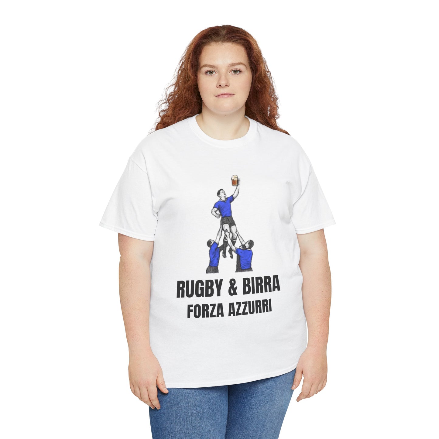 Forza Azzurri Italy Rugby T-Shirt | Rugby & Birra Fan Tee