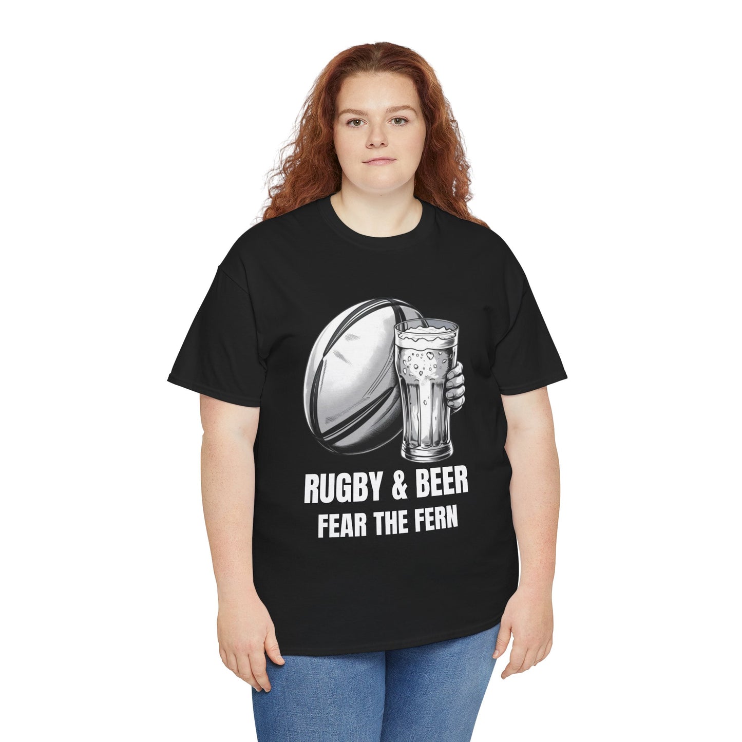 Rugby & Beer ¨Fear the Fern¨ T-Shirt - New Zealand Rugby Fan Matchday Gift