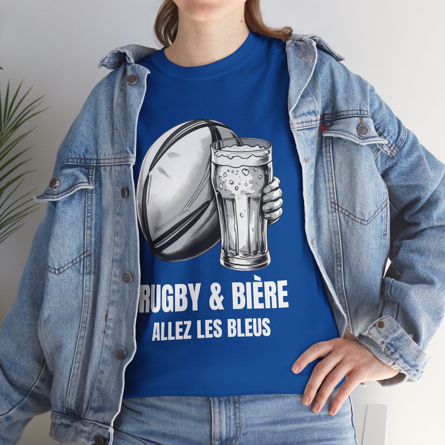Rugby & Beer “Allez Les Bleus” T-Shirt – France Rugby Fan Matchday Gift