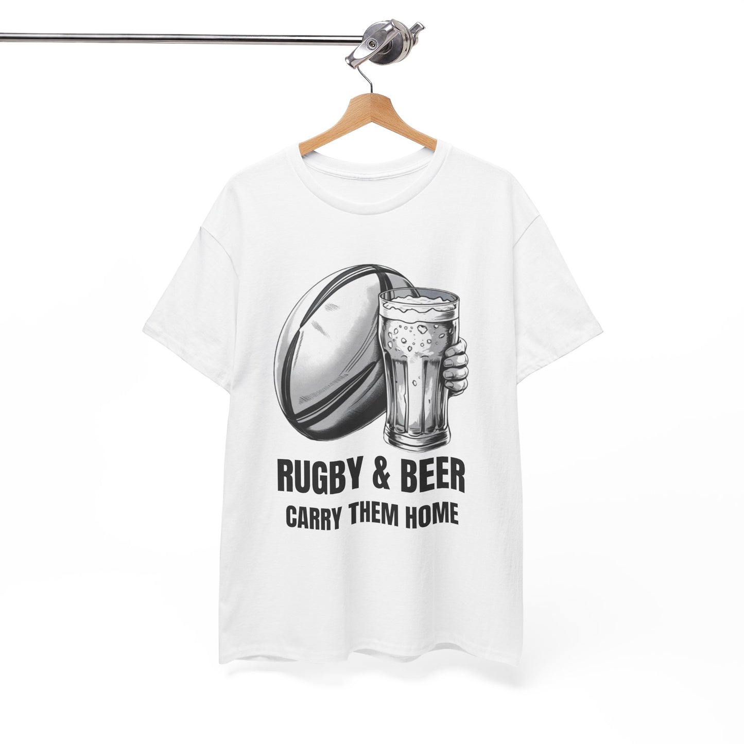 Rugby & Beer “Carry Them Home” T-Shirt – England Rugby Fan Matchday Gift