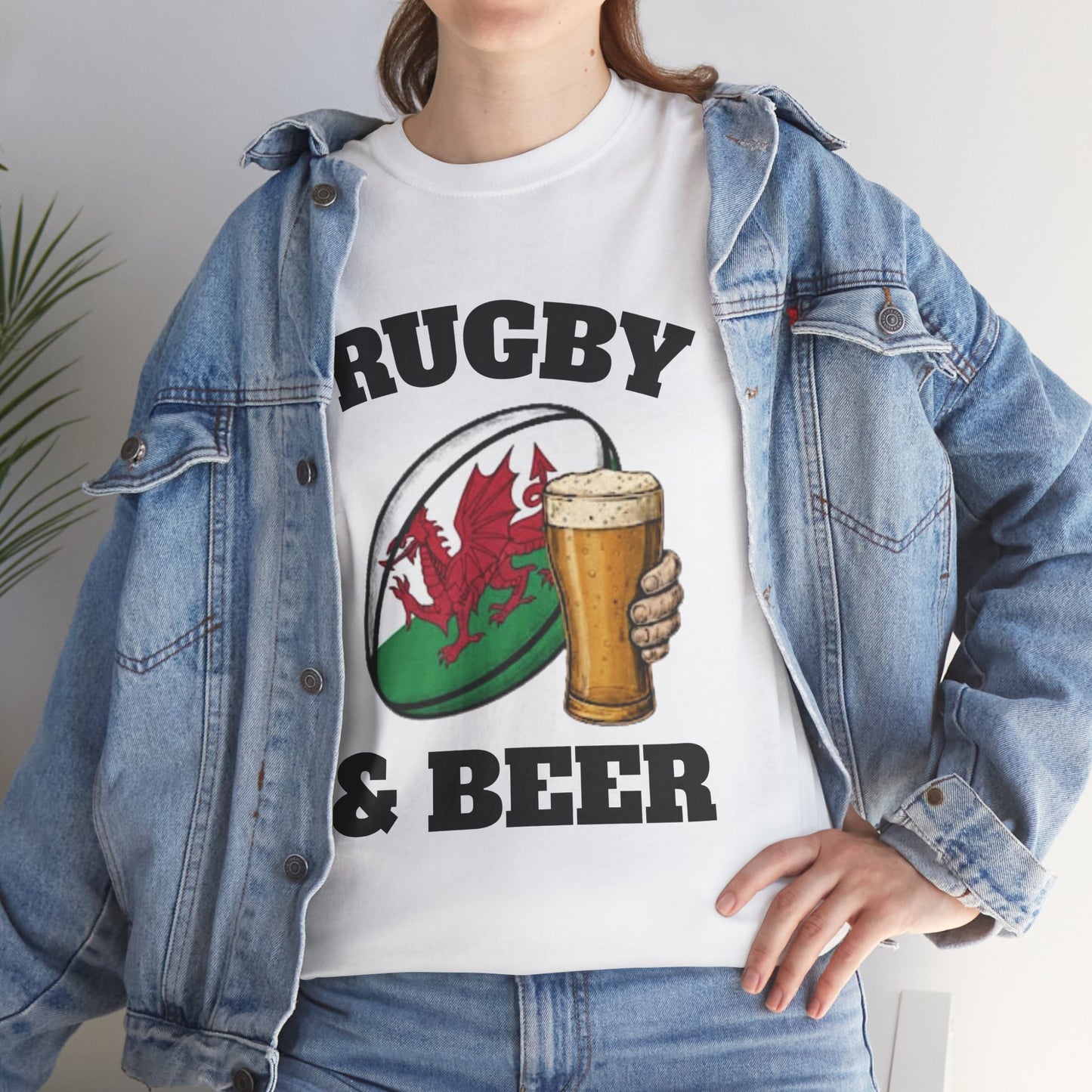 Wales Rugby & Beer T-Shirt – Perfect for Match Days, Gifts & Lads Trips