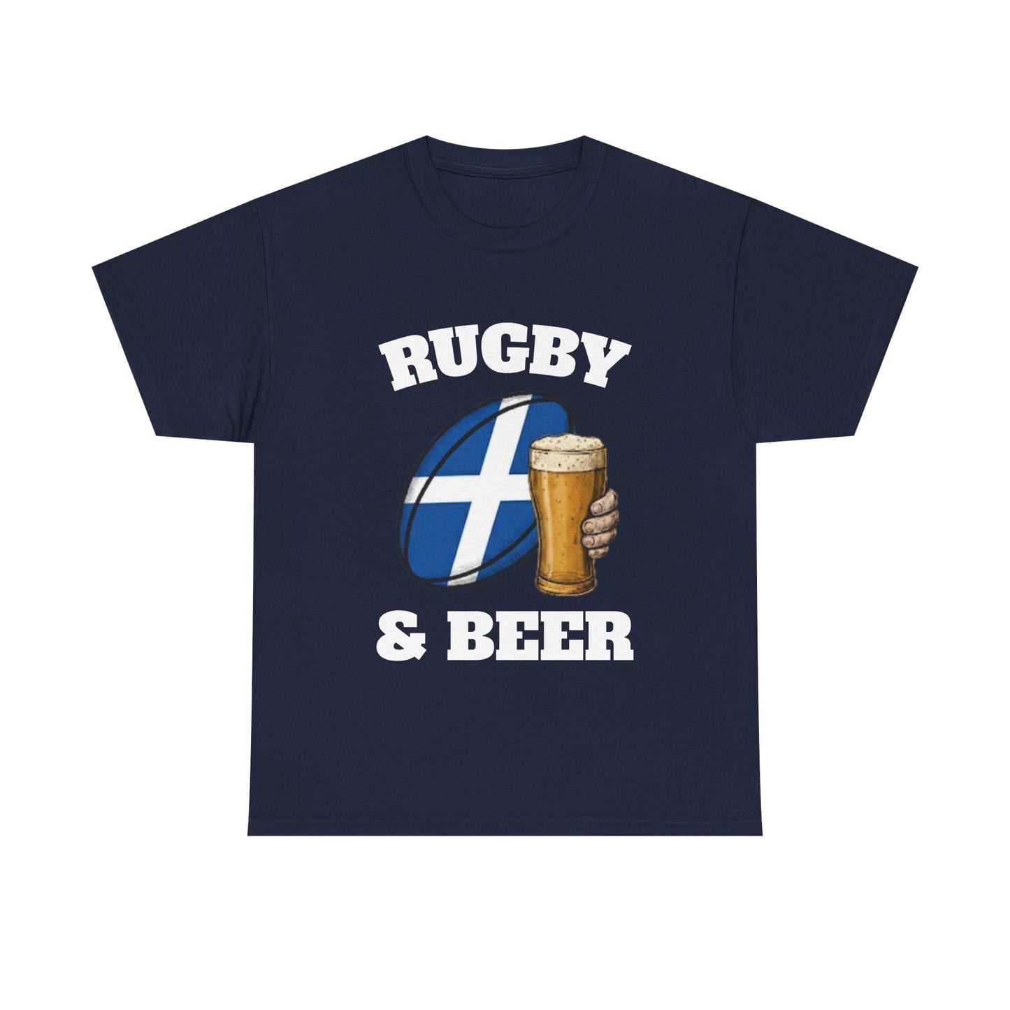 Scotland Rugby & Beer T-Shirt – Perfect for Match Days, Gifts & Lads Trips