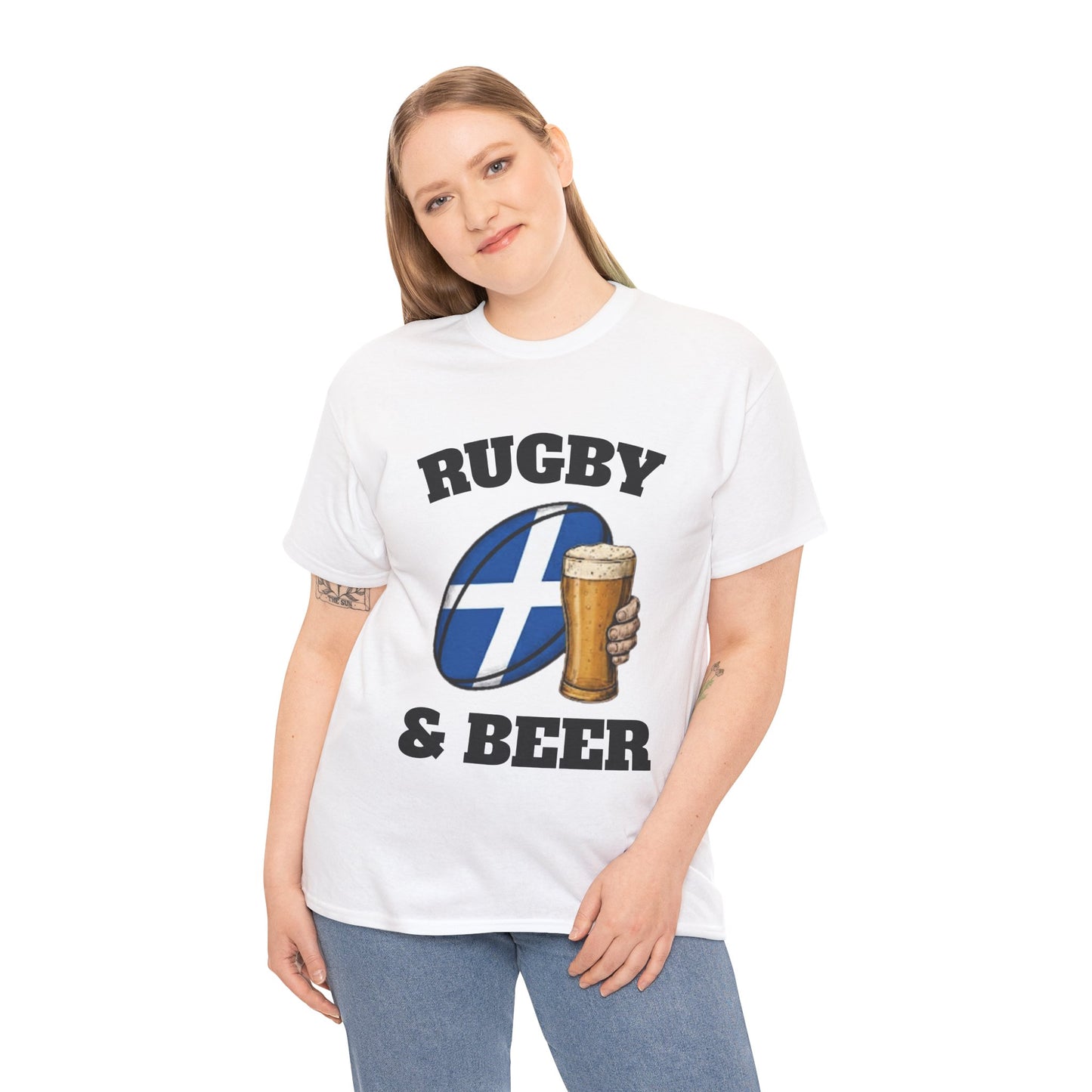 Scotland Rugby & Beer T-Shirt – Perfect for Match Days, Gifts & Lads Trips