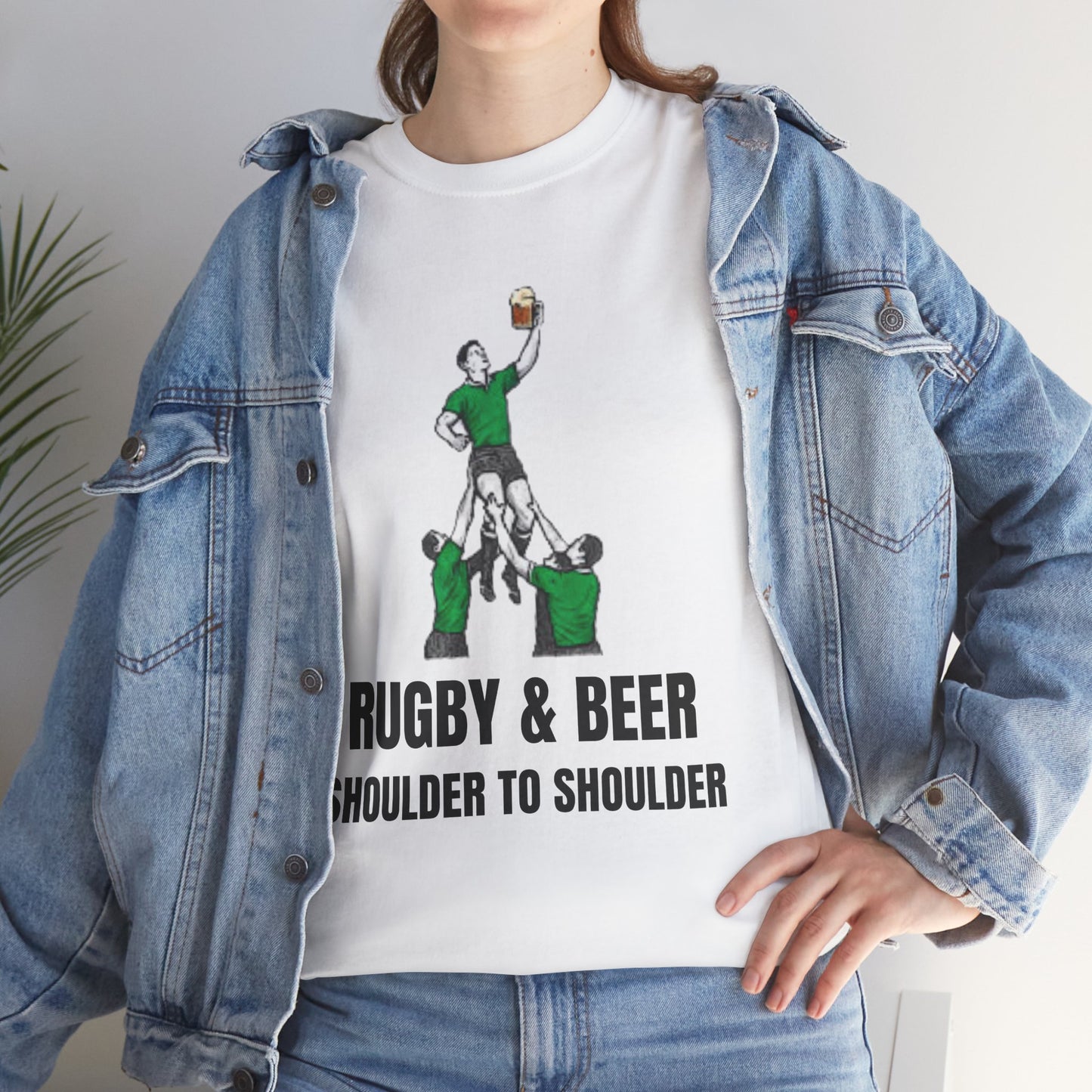 Shoulder to Shoulder Irish Rugby T-Shirt | Rugby & Beer Fan Tee
