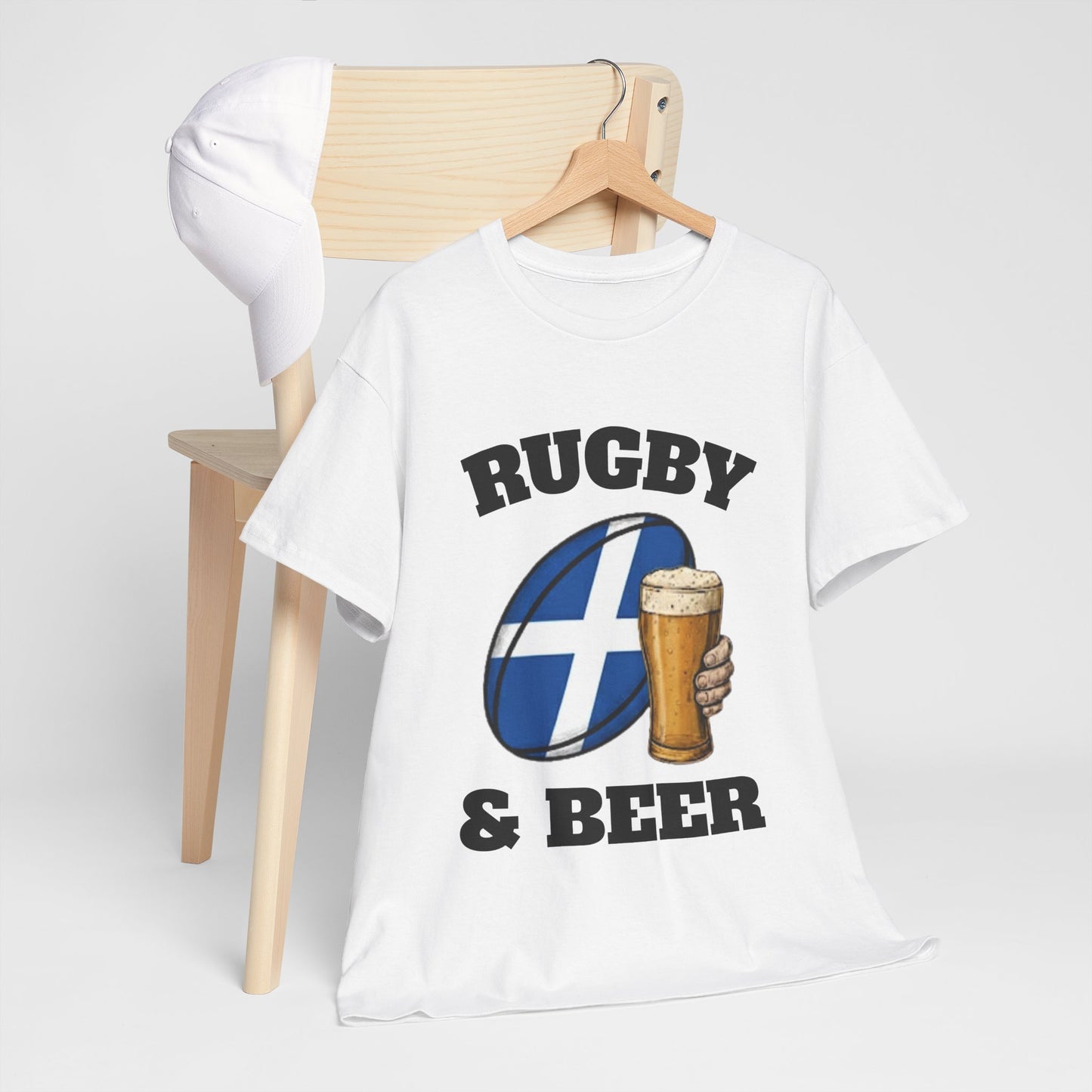 Scotland Rugby & Beer T-Shirt – Perfect for Match Days, Gifts & Lads Trips