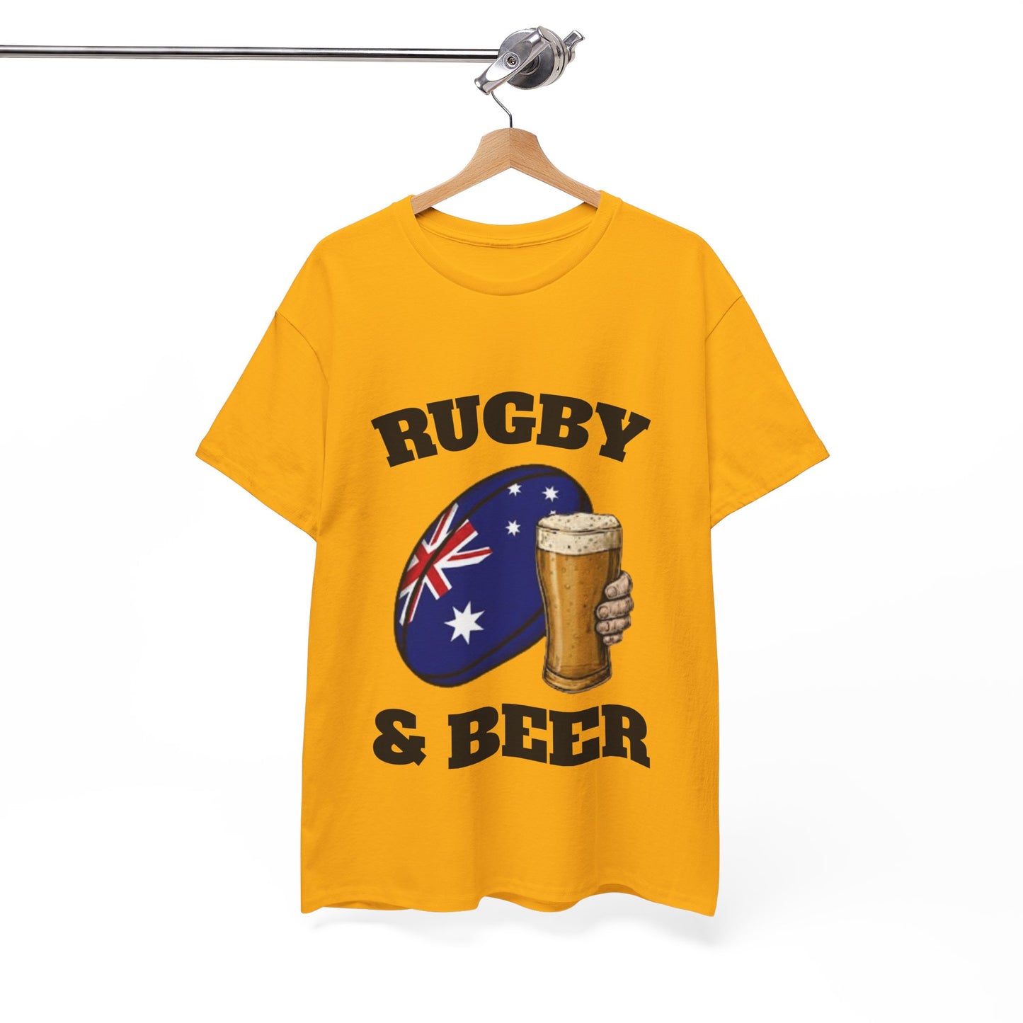 T-shirt Rugby & Beer Australia – T-shirt pour les fans de rugby des Wallabies