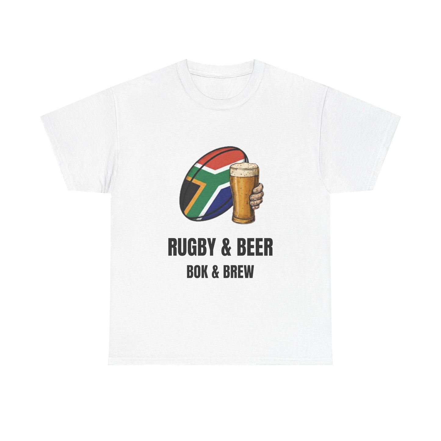 Rugby & Beer ¨Bok & Brew¨ T-Shirt - South African Rugby Fan Matchday Gift