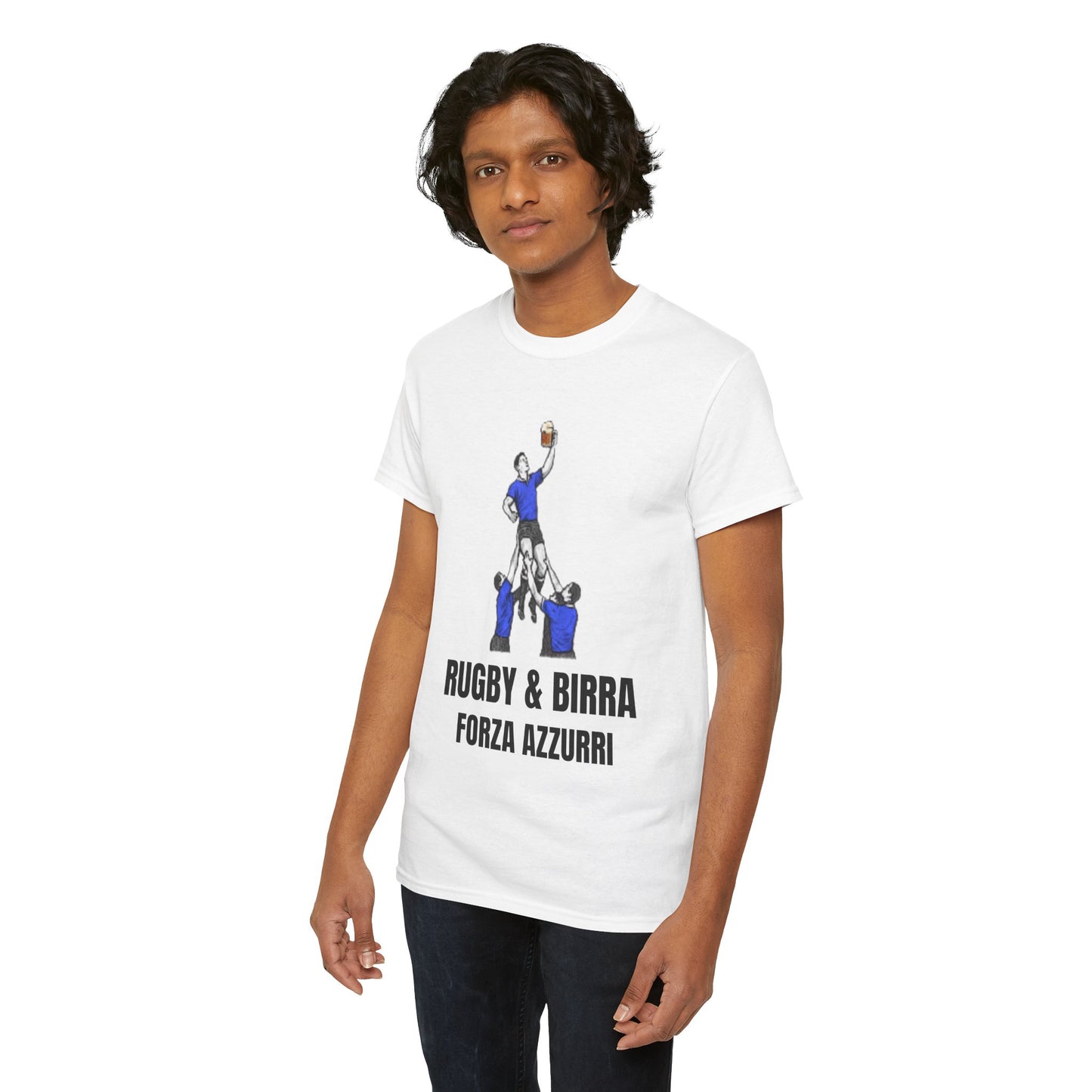 Forza Azzurri Italy Rugby T-Shirt | Rugby & Birra Fan Tee