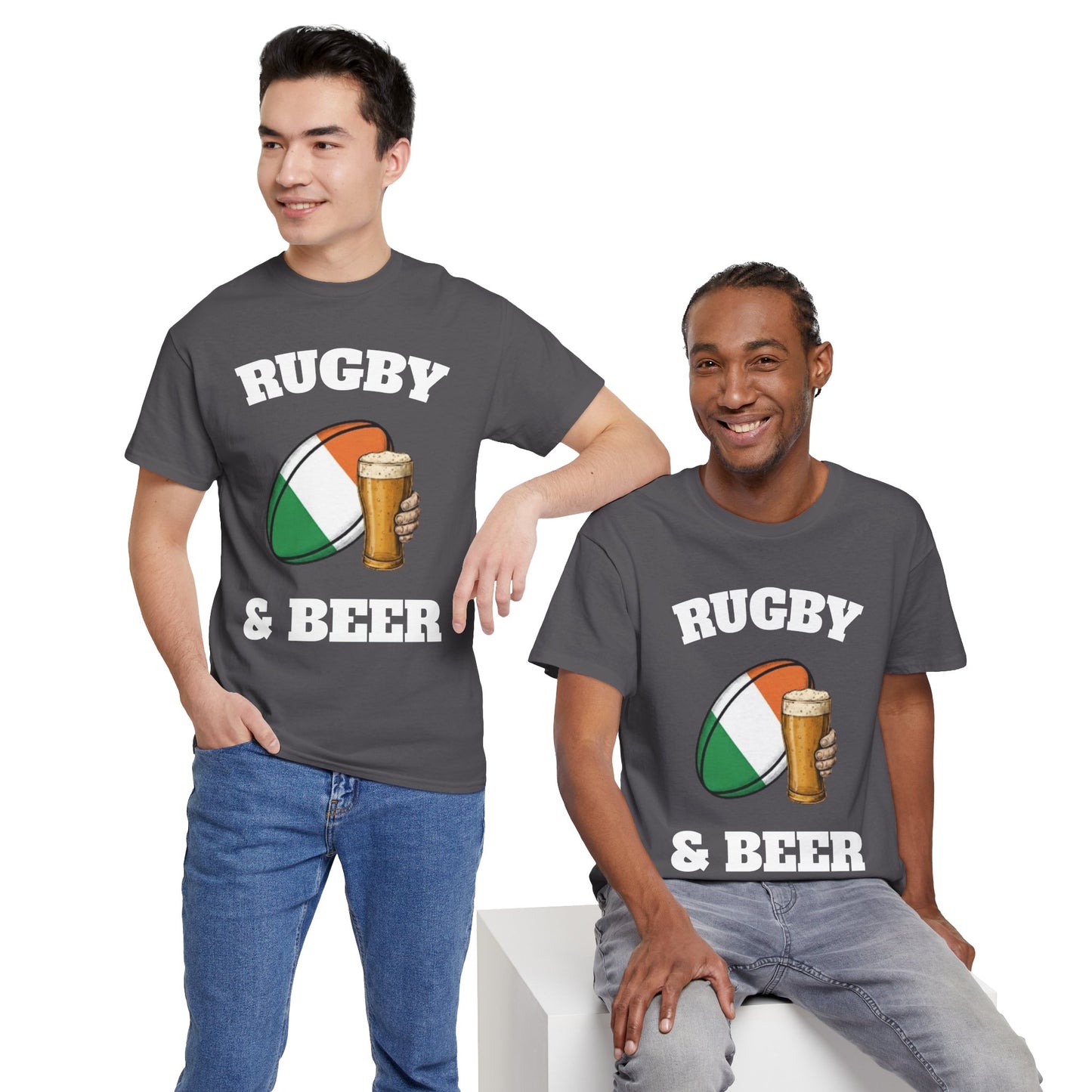 Irish Rugby & Beer T-Shirt – Perfect for Match Days, Gifts & Lads Trips