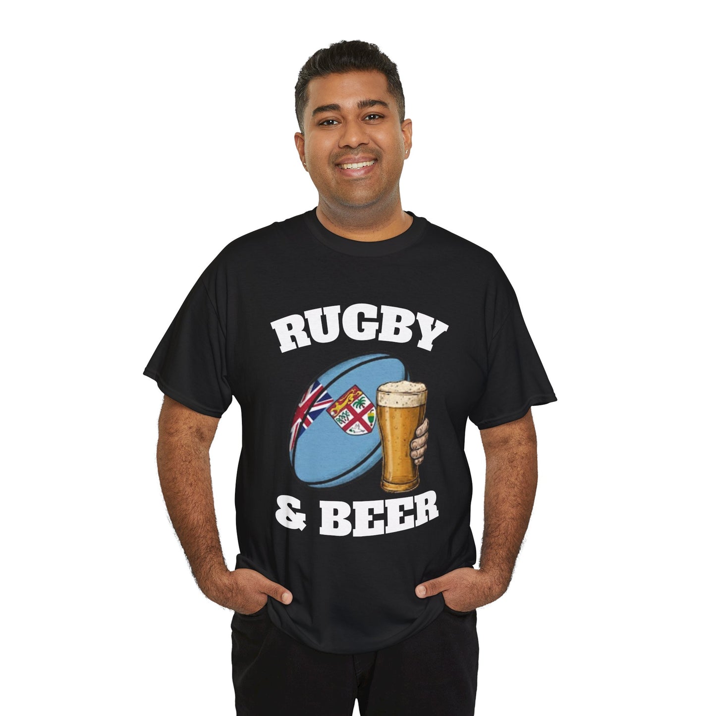 Rugby & Beer Fiji T-Shirt – Flying Fijians Rugby Fan Tee
