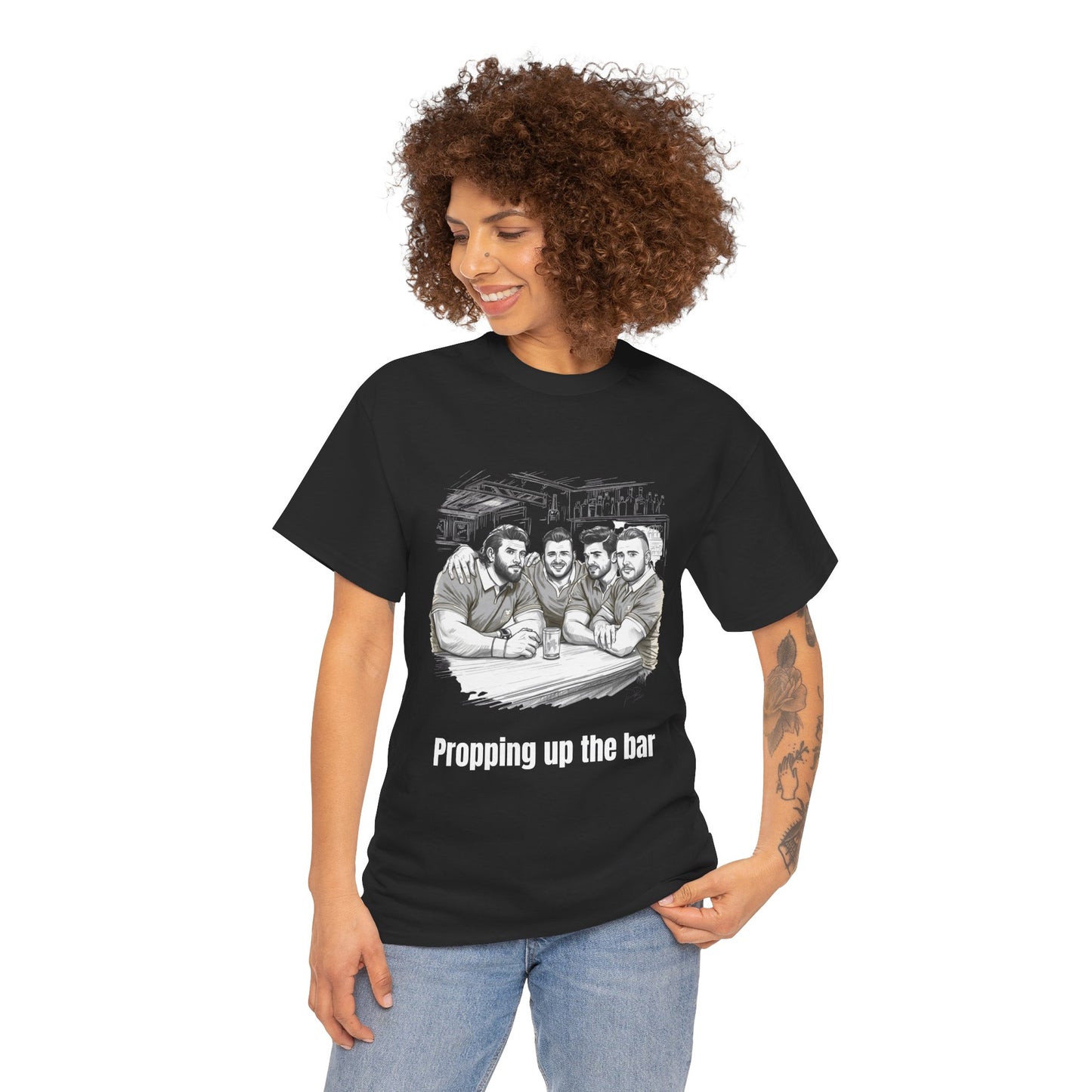 Propping Up The Bar – Funny English Rugby T-Shirt for Fans & Gifts