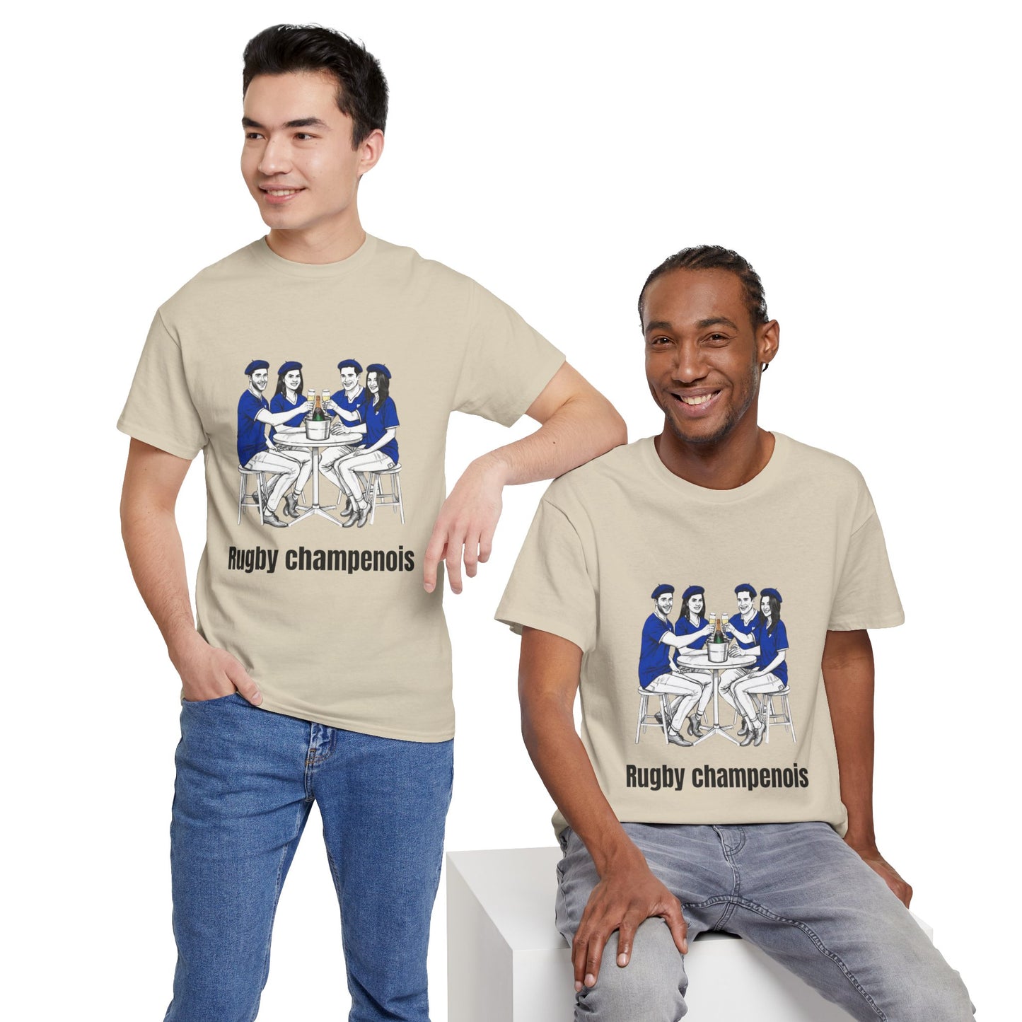 Champagne Rugby T-shirt - French Rubgy Fan Gift