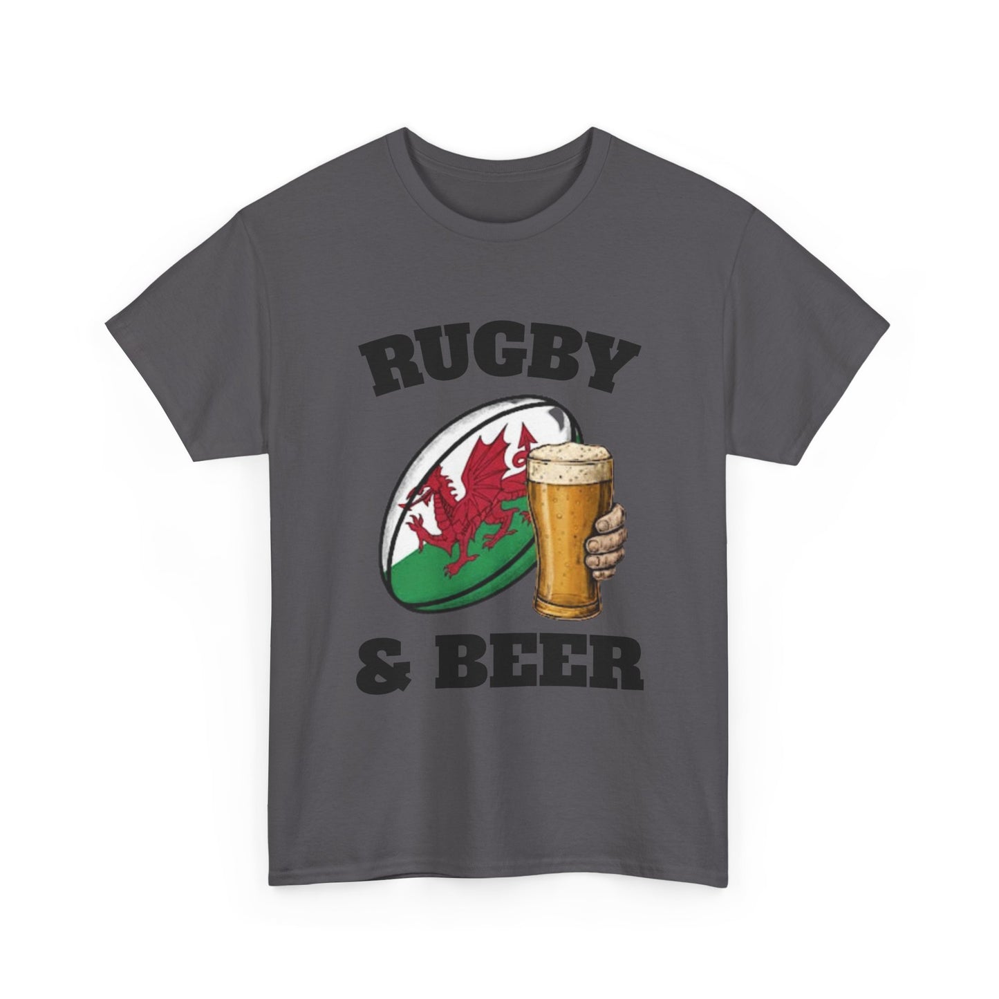 Wales Rugby & Beer T-Shirt – Perfect for Match Days, Gifts & Lads Trips