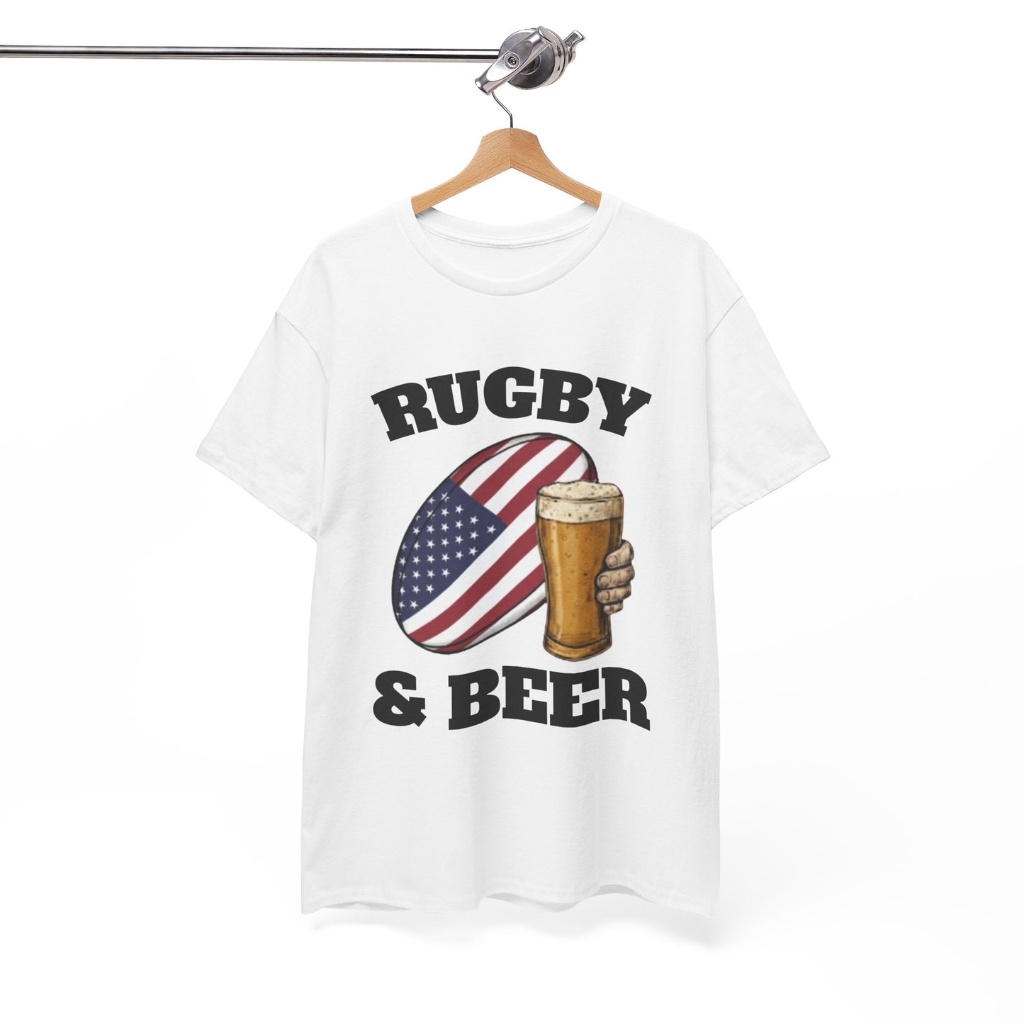 Rugby & Beer USA T-Shirt – American Rugby Fans Match Day Tee