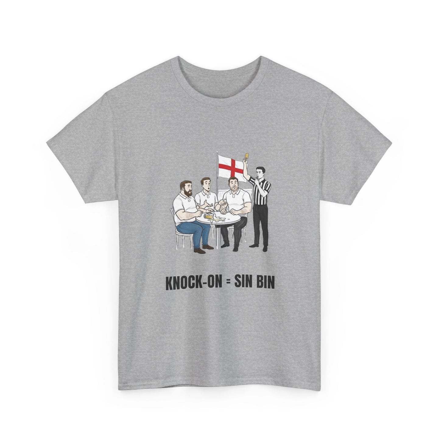 T-shirt rugby anglais et bière – Carton jaune renversé | T-shirt humoristique pour supporters de rugby