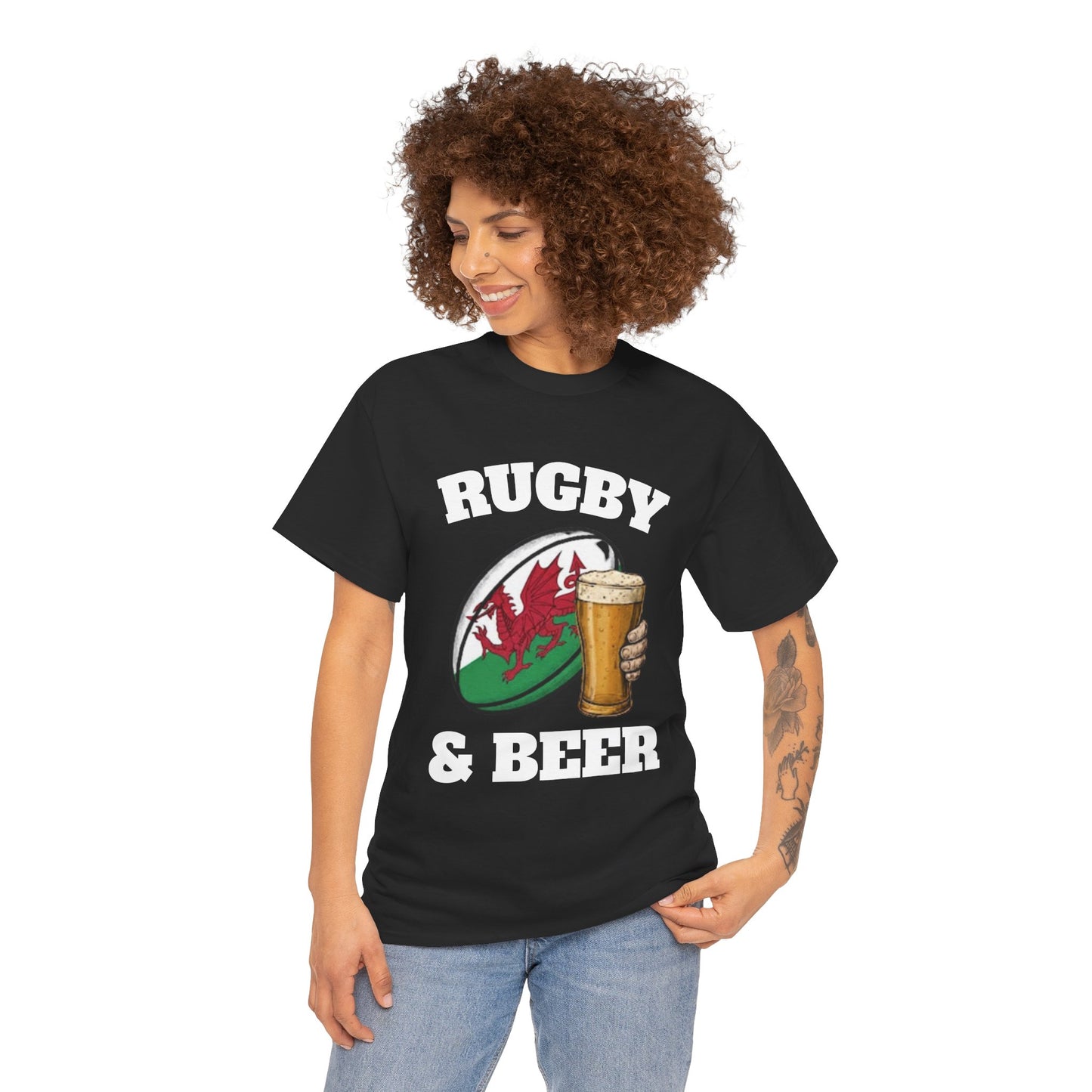 Wales Rugby & Beer T-Shirt – Perfect for Match Days, Gifts & Lads Trips