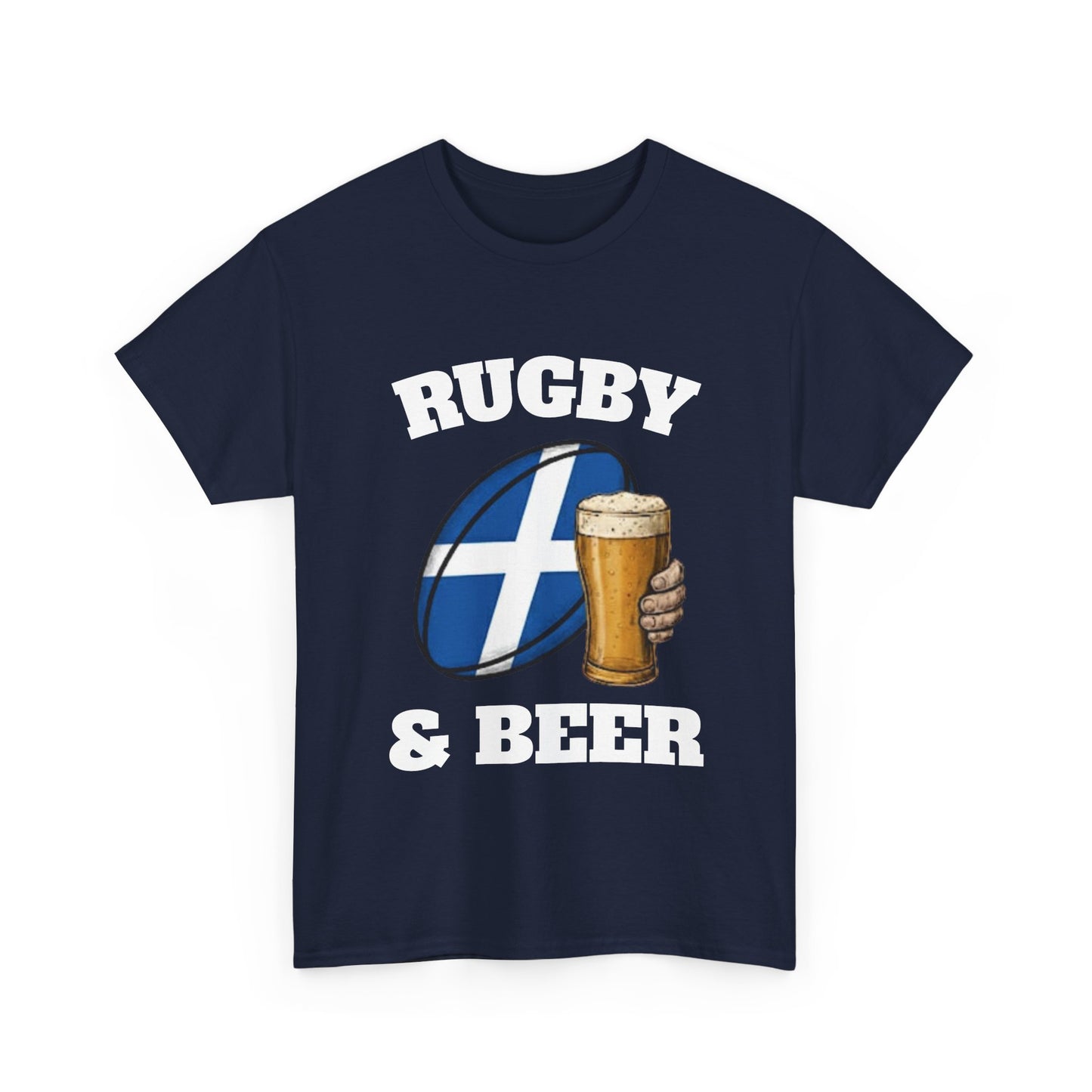 Scotland Rugby & Beer T-Shirt – Perfect for Match Days, Gifts & Lads Trips