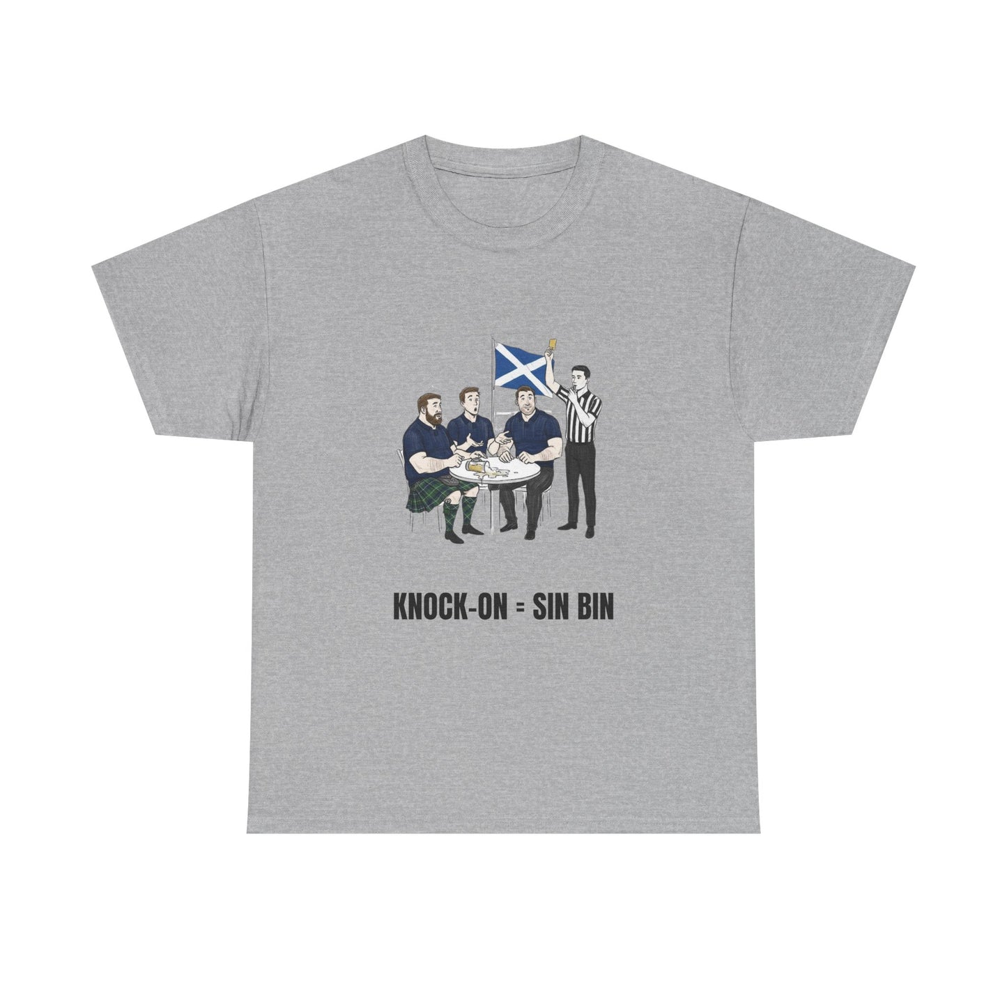 T-shirt rugby écossais et bière – Carton jaune renversé | T-shirt humoristique pour supporters de rugby