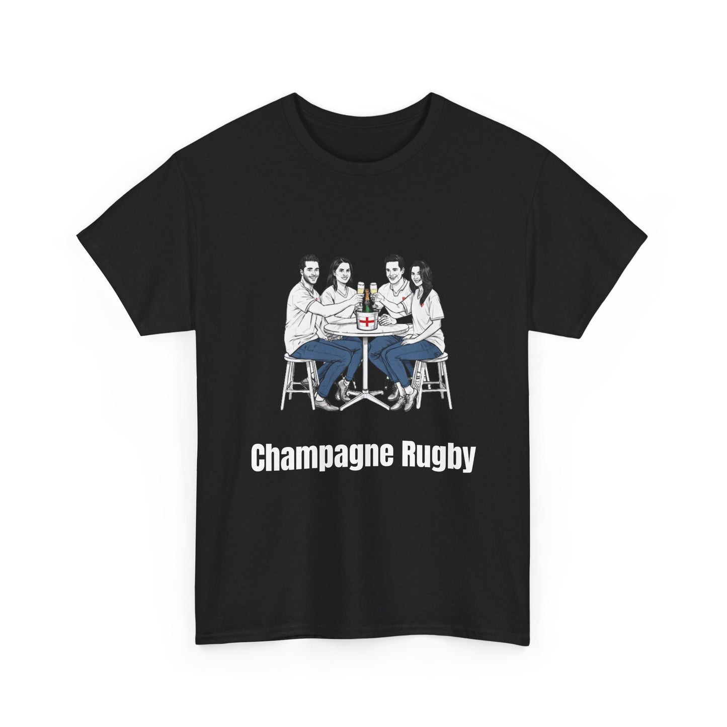 Champagne Rugby T-Shirt - Six Nations English Fan Gift