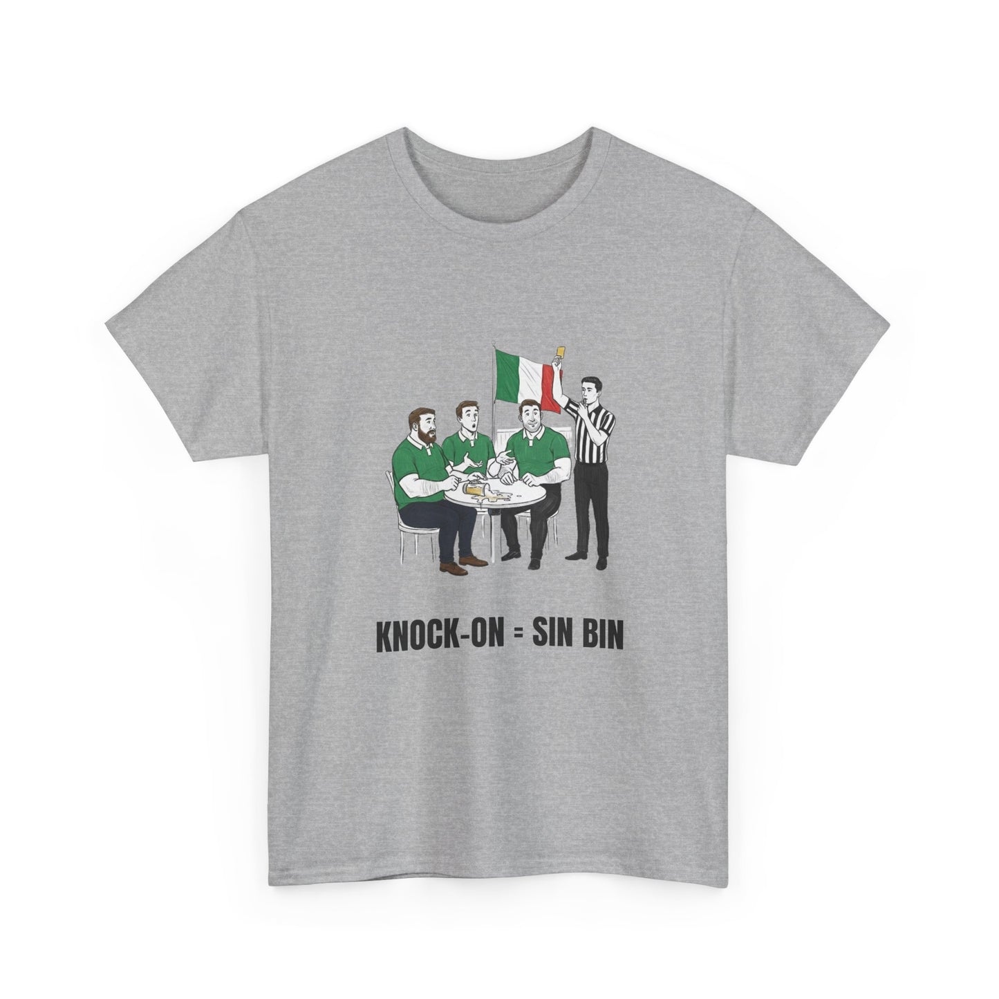 T-shirt rugby irlandais et bière – Carton jaune renversé | T-shirt humoristique pour supporters de rugby