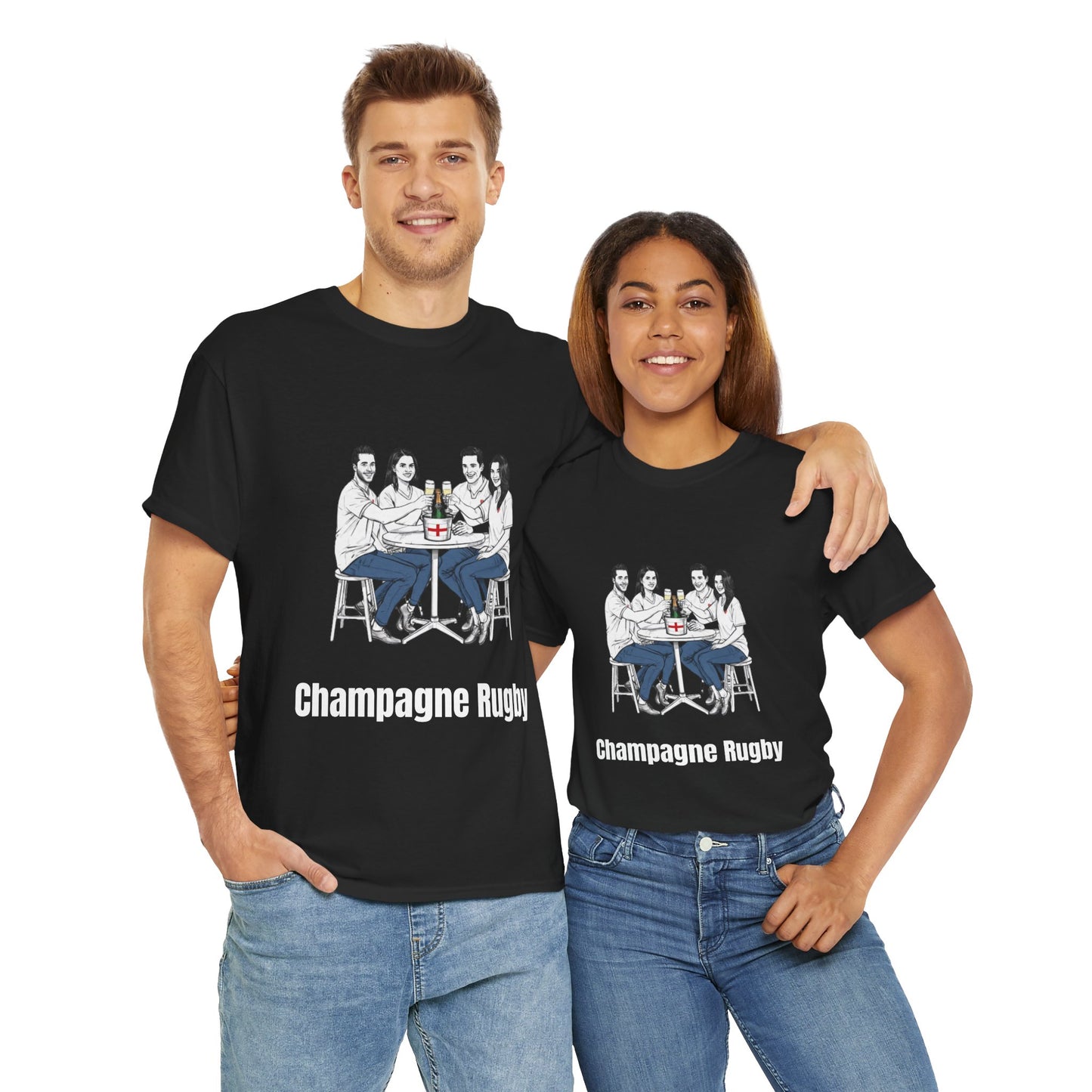 T-shirt de rugby champagne - Cadeau pour les supporters anglais du Tournoi des Six Nations